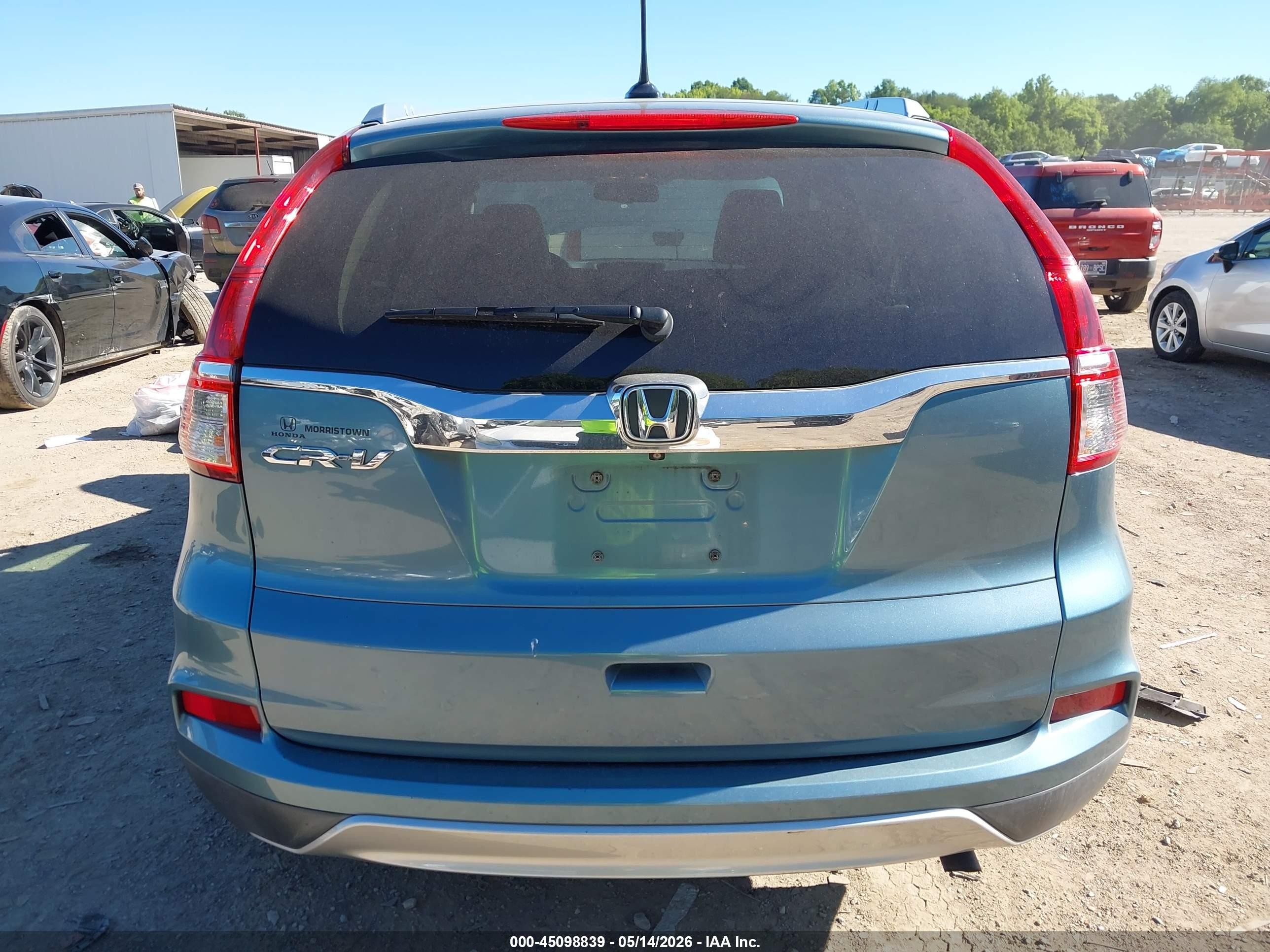 2015 Honda Cr-v Ex-l Blue vin: 2HKRM3H76FH518267