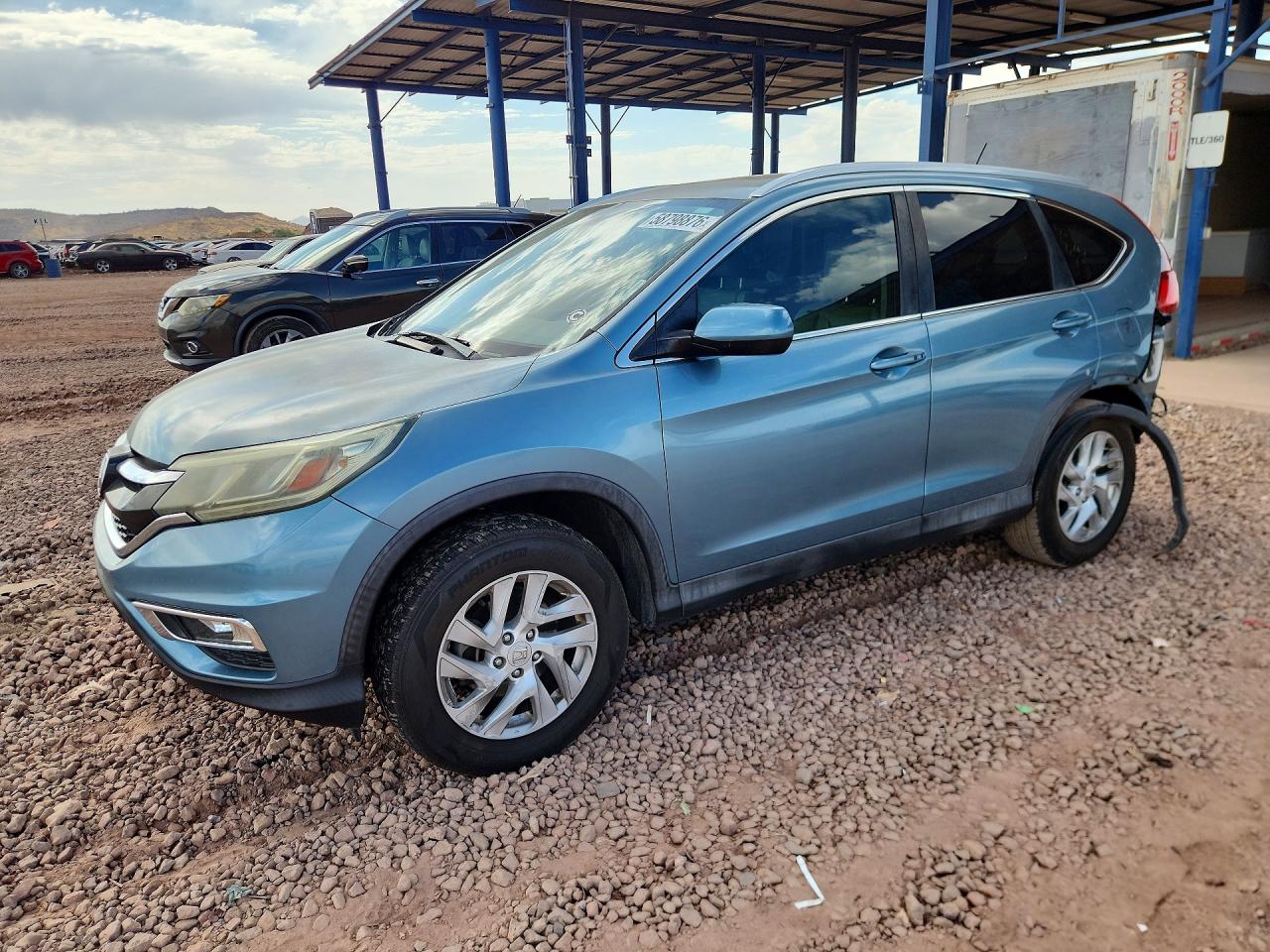 2015 Honda Cr-v Exl Blue vin: 2HKRM3H76FH528765