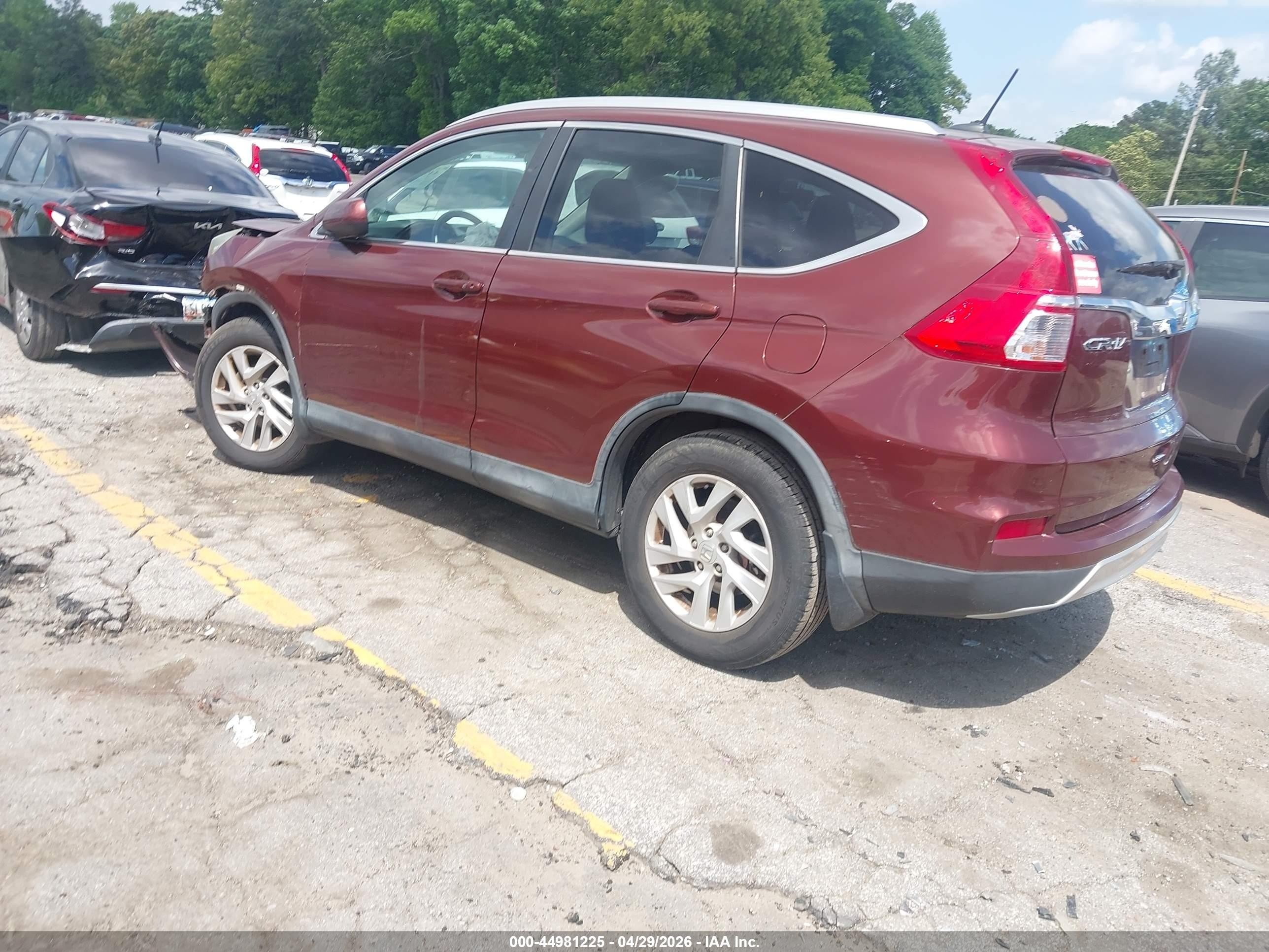 2015 Honda Cr-v Ex-l Brown vin: 2HKRM3H76FH529317