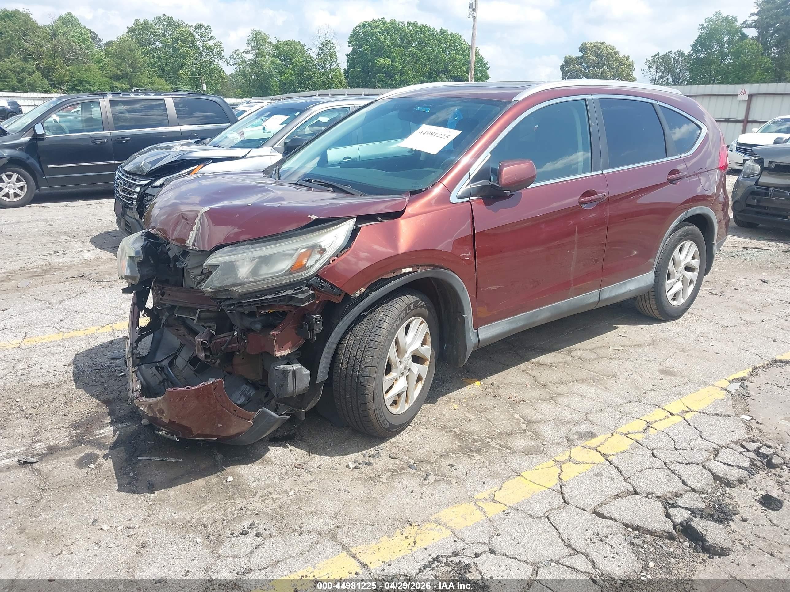 2015 Honda Cr-v Ex-l Brown vin: 2HKRM3H76FH529317