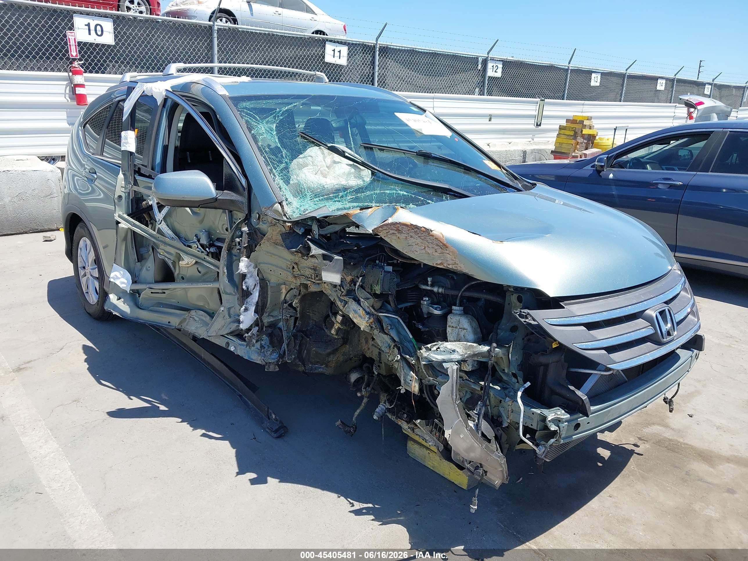 2012 Honda Cr-v Ex-l Blue vin: 2HKRM3H77CH510271