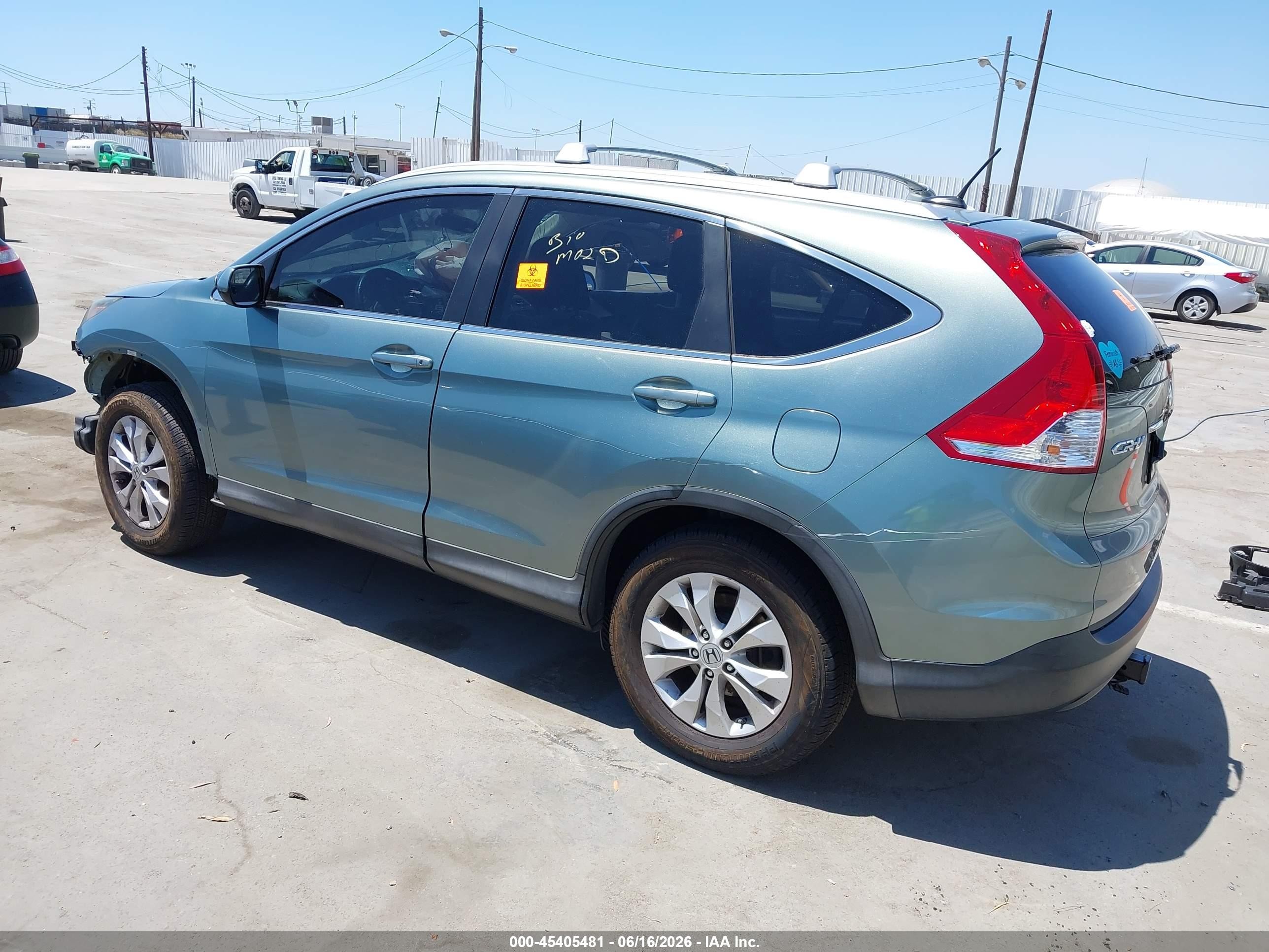 2012 Honda Cr-v Ex-l Blue vin: 2HKRM3H77CH510271
