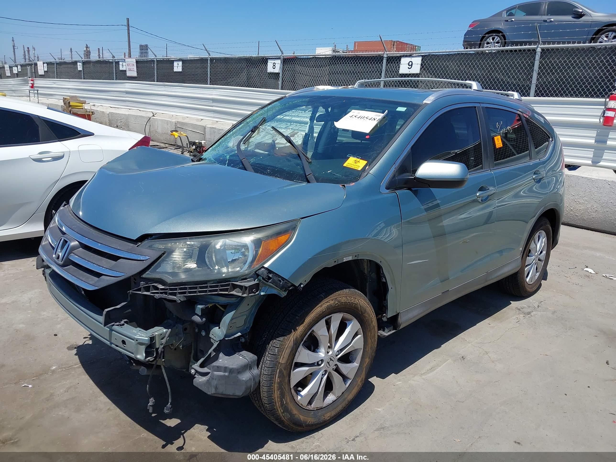 2012 Honda Cr-v Ex-l Blue vin: 2HKRM3H77CH510271