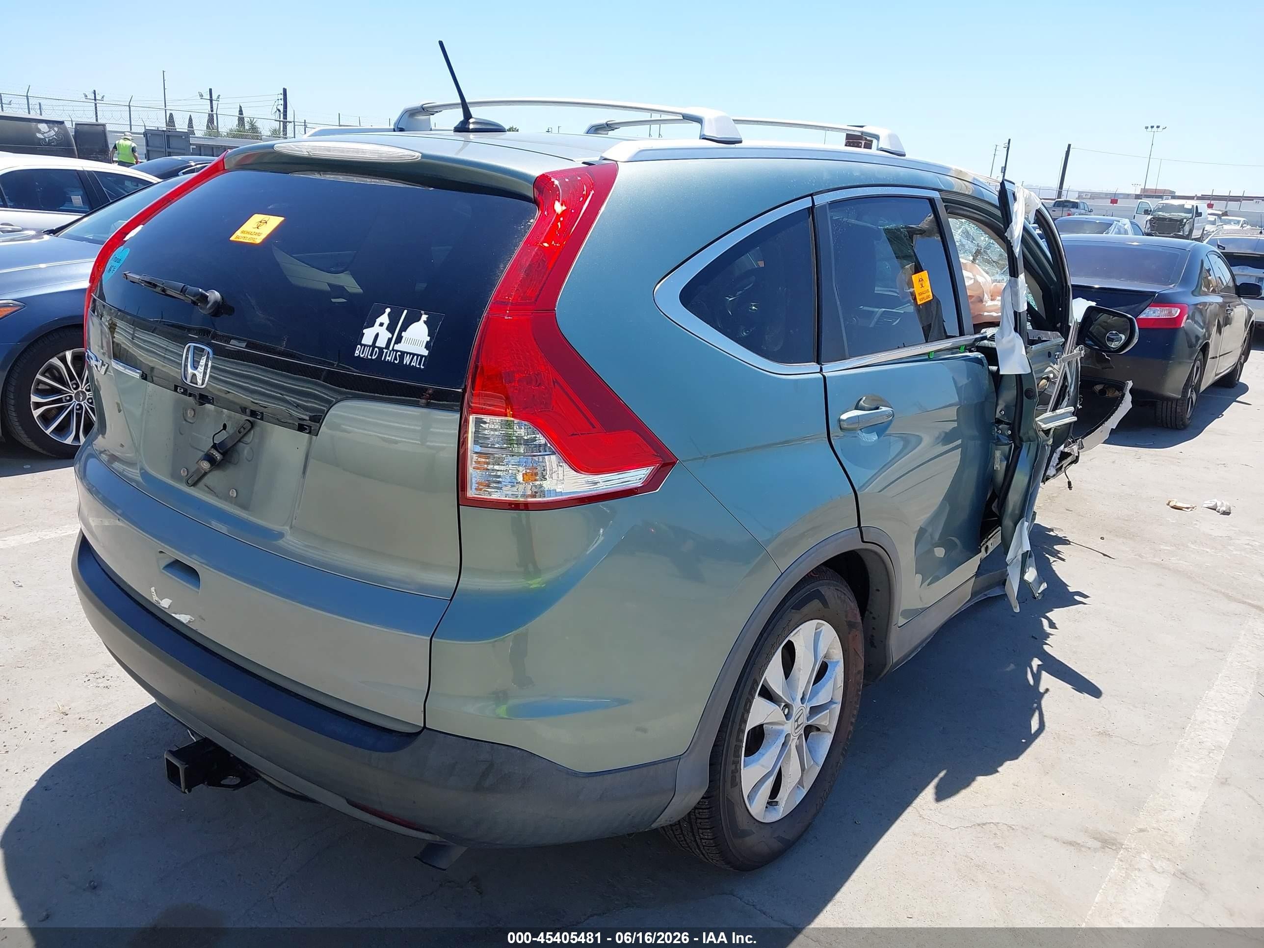 2012 Honda Cr-v Ex-l Blue vin: 2HKRM3H77CH510271