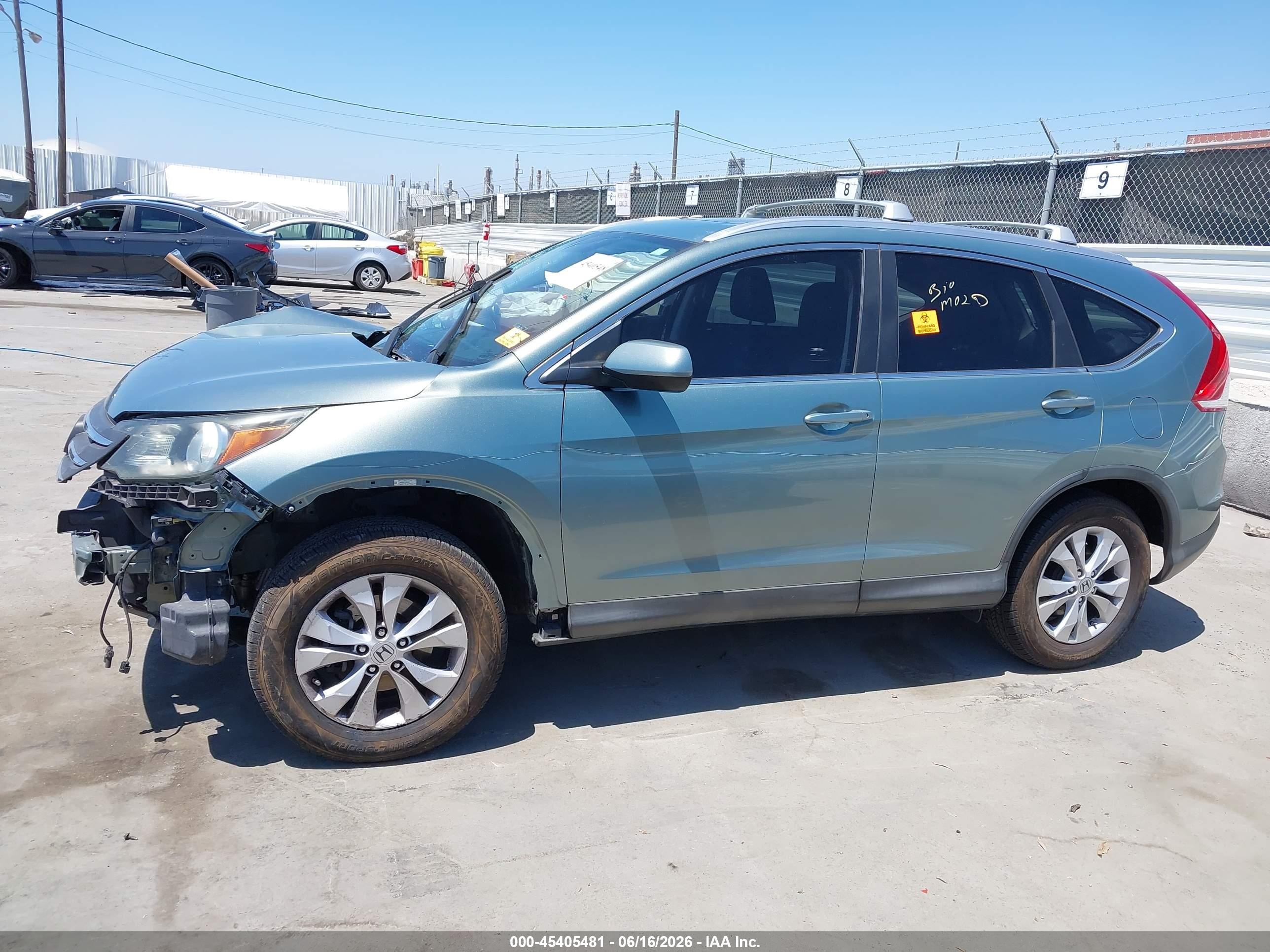 2012 Honda Cr-v Ex-l Blue vin: 2HKRM3H77CH510271