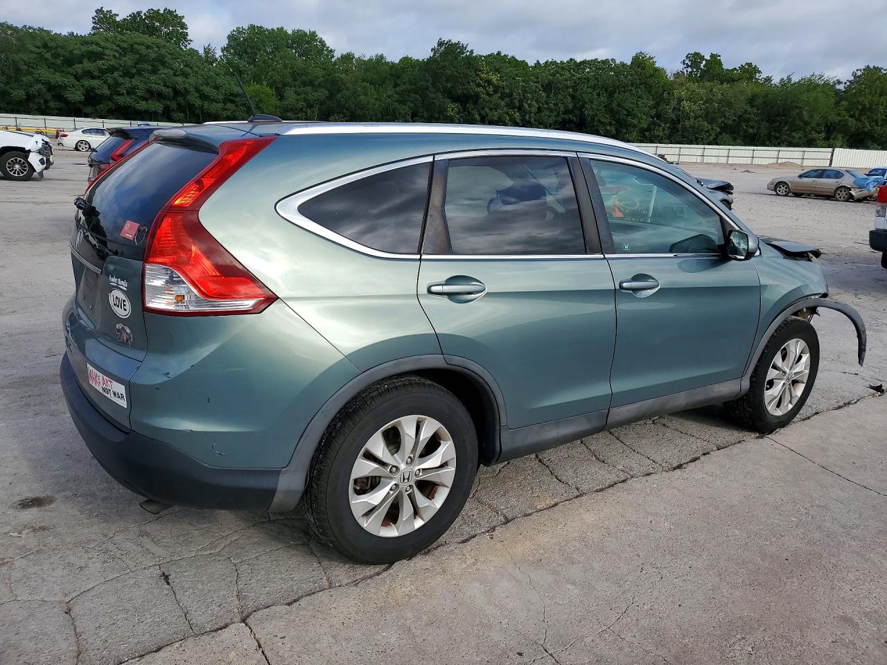 2012 Honda Cr-v Exl Teal vin: 2HKRM3H77CH510559