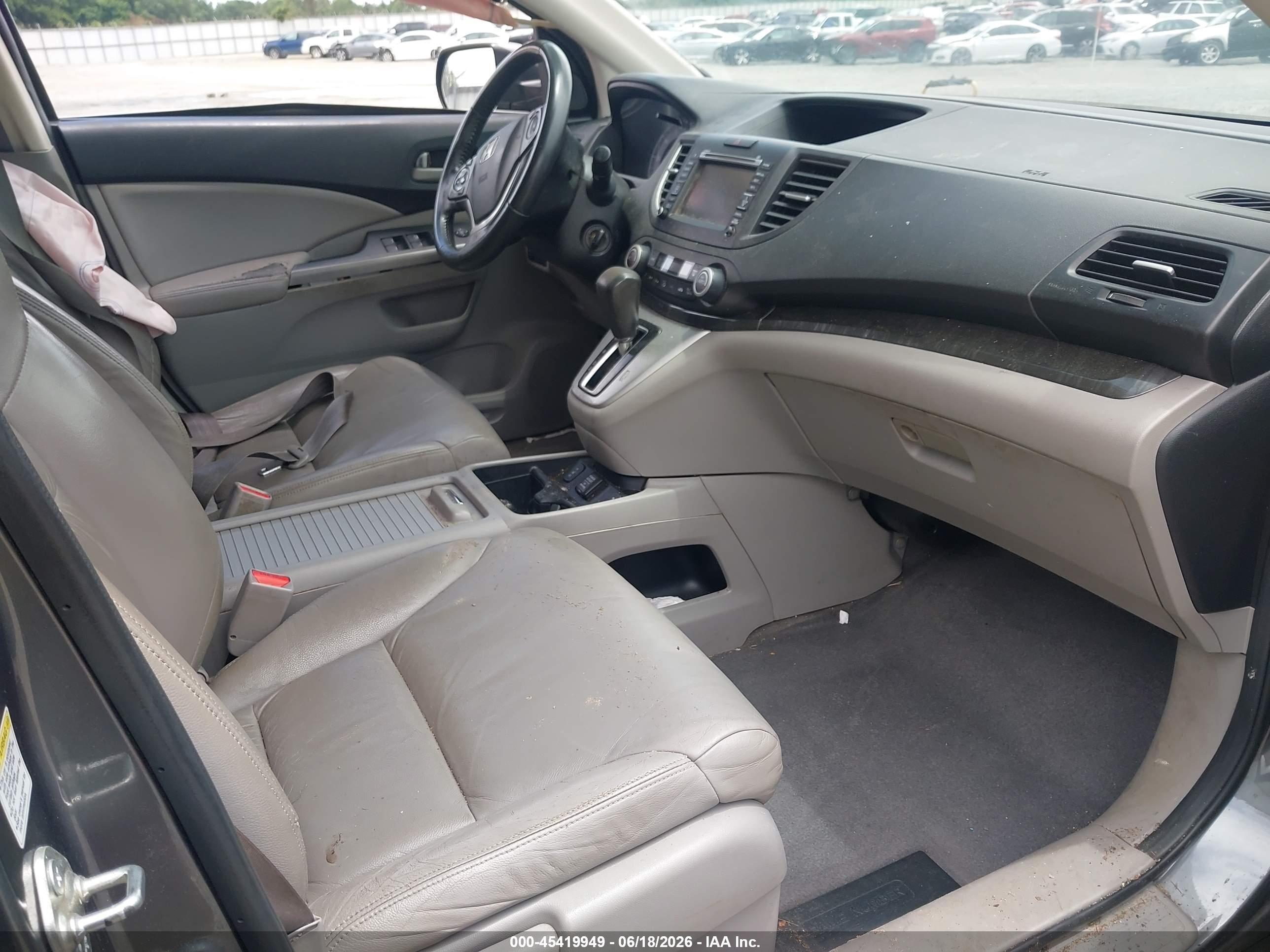 2013 Honda Cr-v Ex-l Gray vin: 2HKRM3H77DH501006