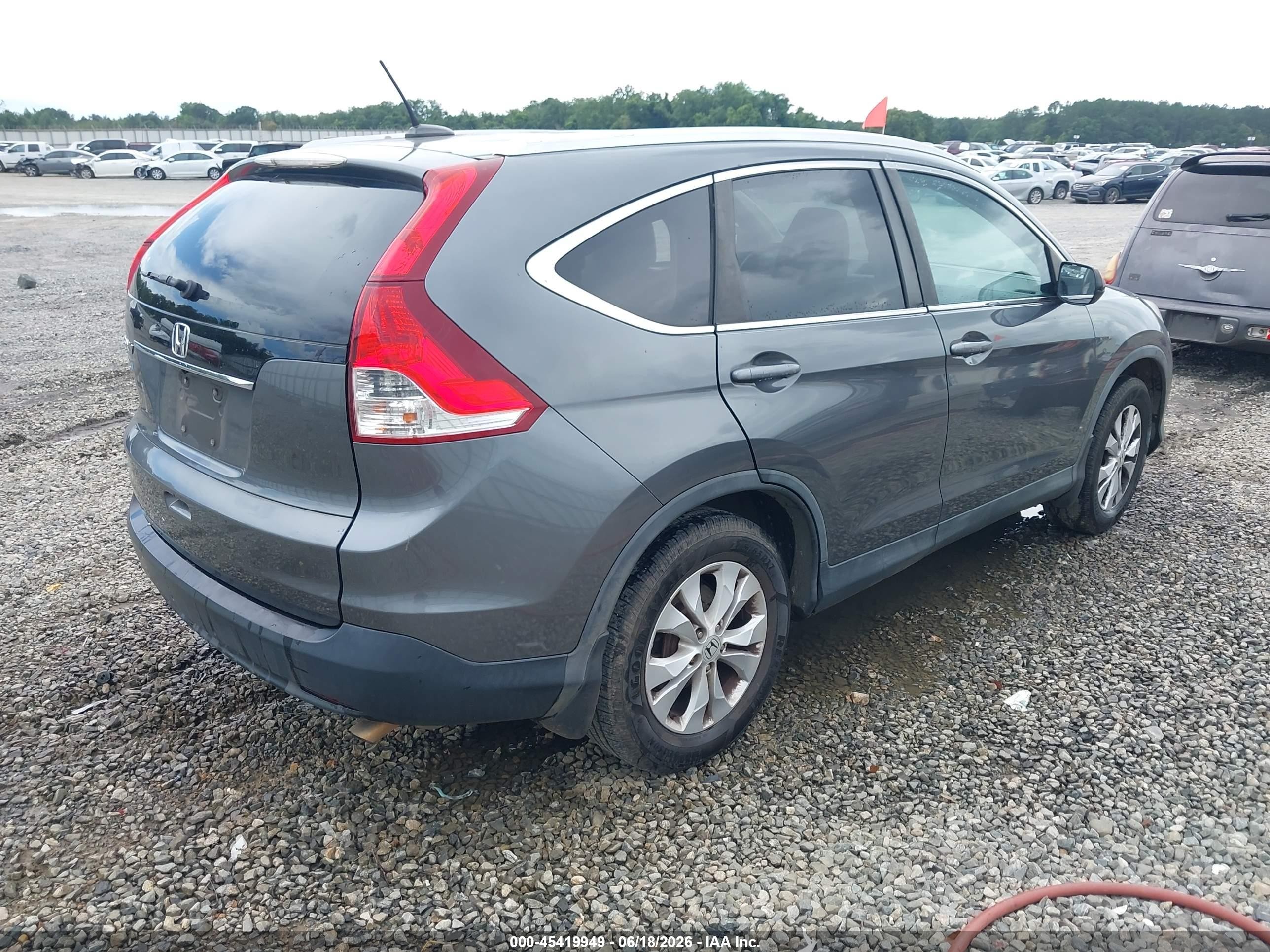 2013 Honda Cr-v Ex-l Gray vin: 2HKRM3H77DH501006