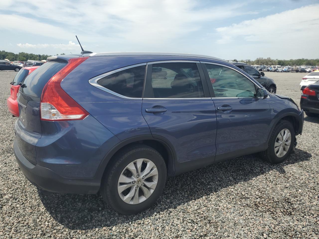 2013 Honda Cr-v Exl Blue vin: 2HKRM3H77DH519389