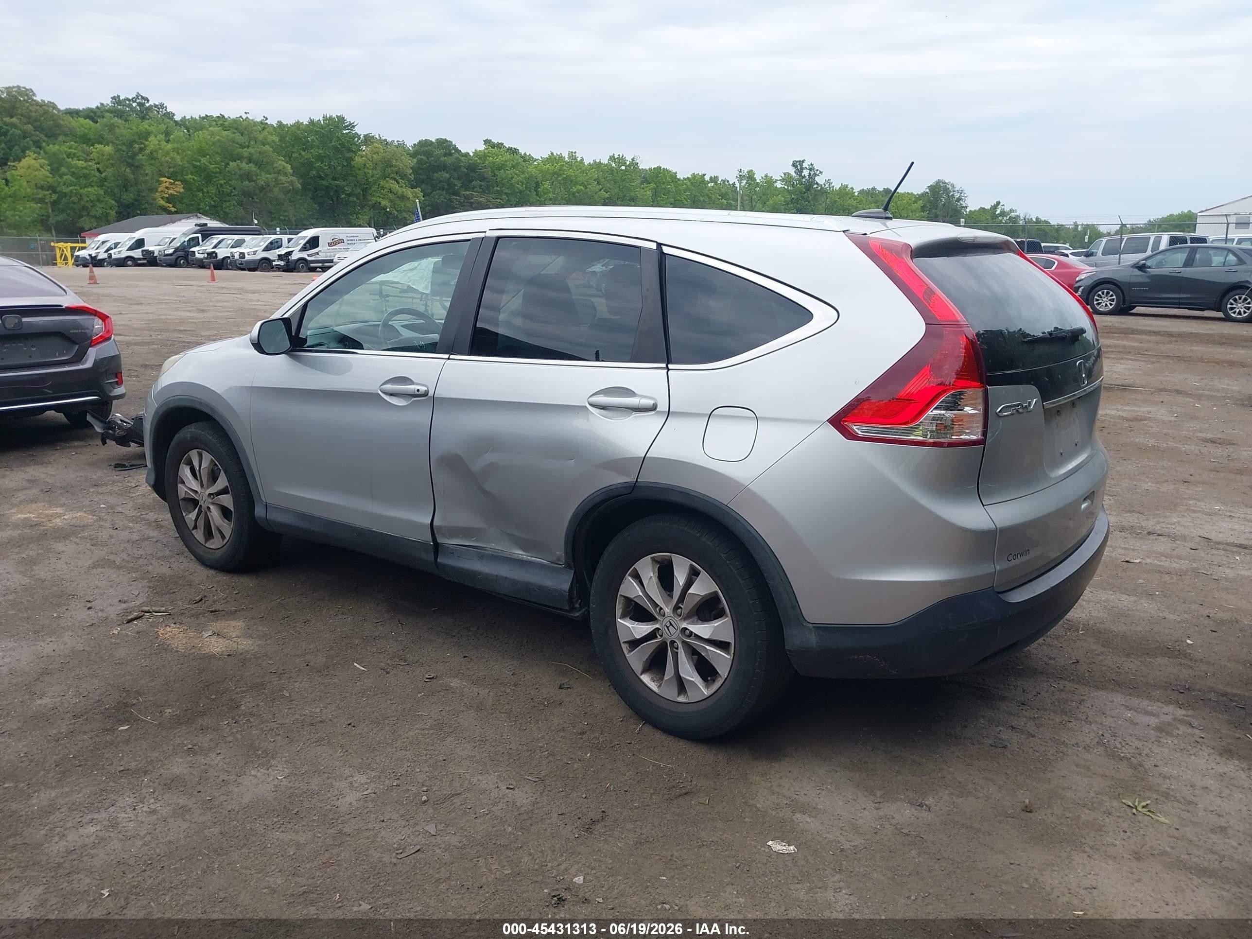 2013 Honda Cr-v Ex-l Silver vin: 2HKRM3H77DH522695