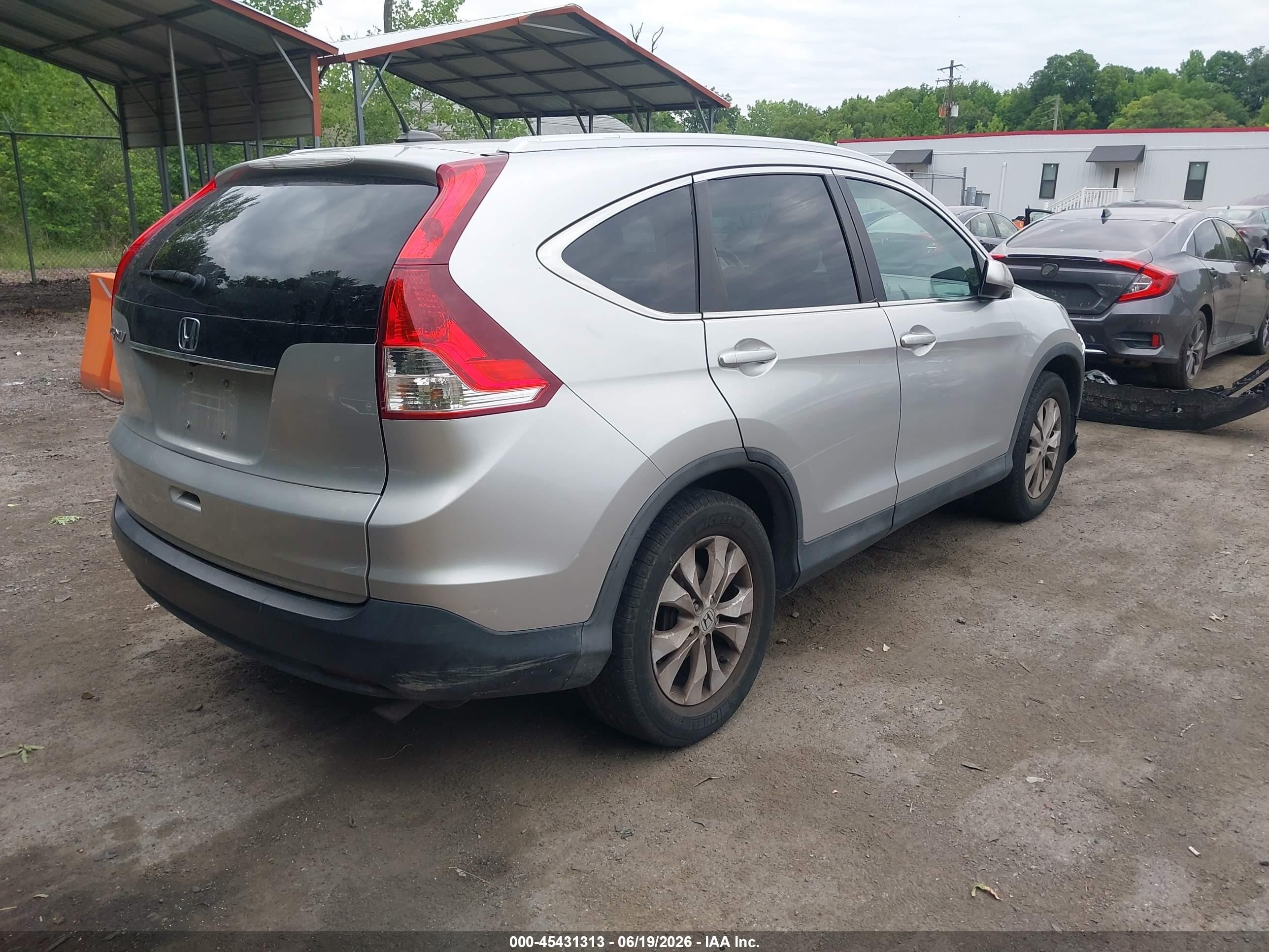 2013 Honda Cr-v Ex-l Silver vin: 2HKRM3H77DH522695
