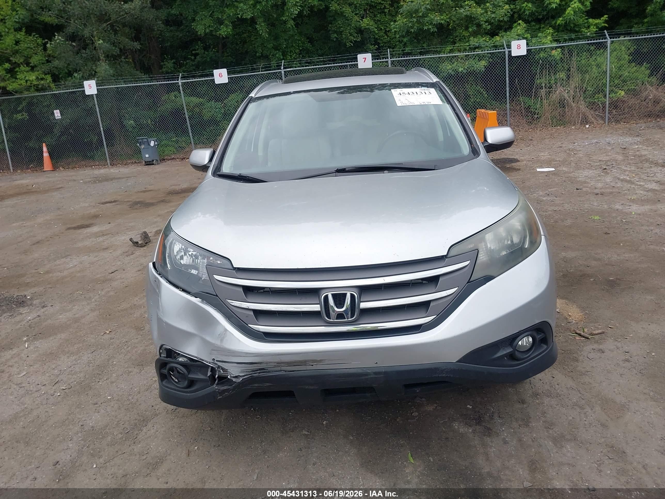 2013 Honda Cr-v Ex-l Silver vin: 2HKRM3H77DH522695
