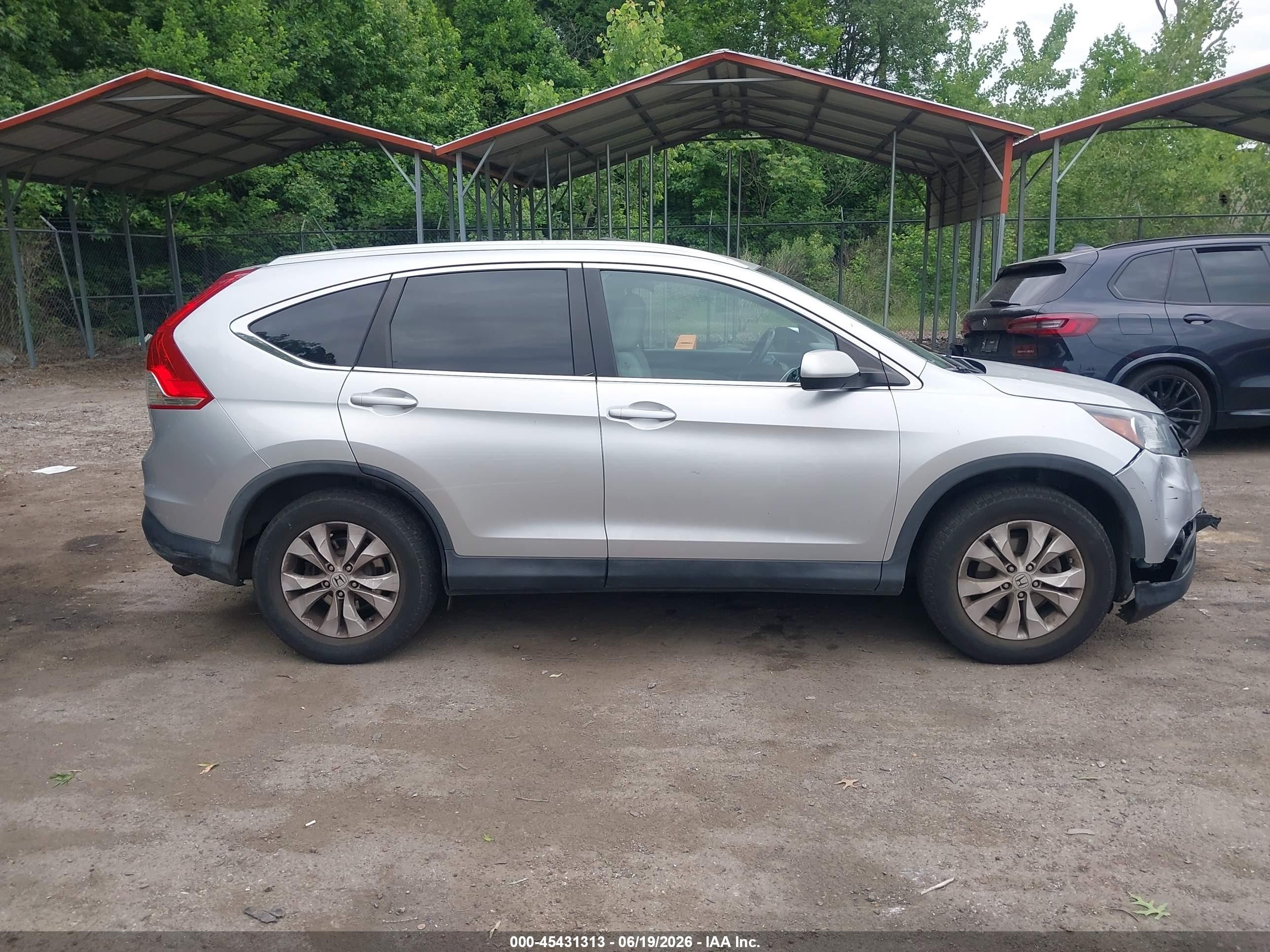2013 Honda Cr-v Ex-l Silver vin: 2HKRM3H77DH522695