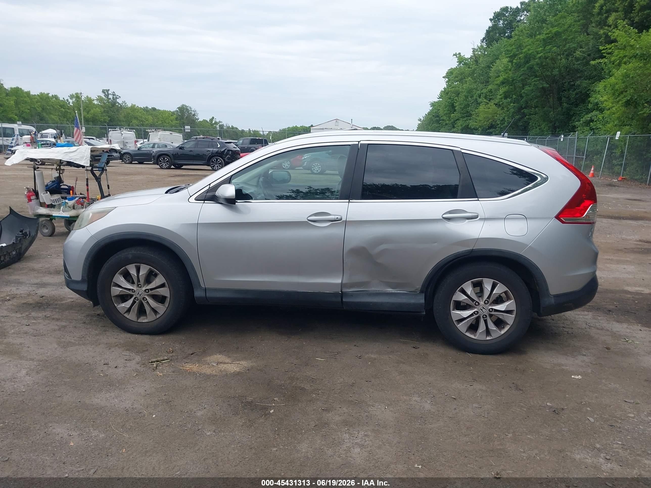 2013 Honda Cr-v Ex-l Silver vin: 2HKRM3H77DH522695