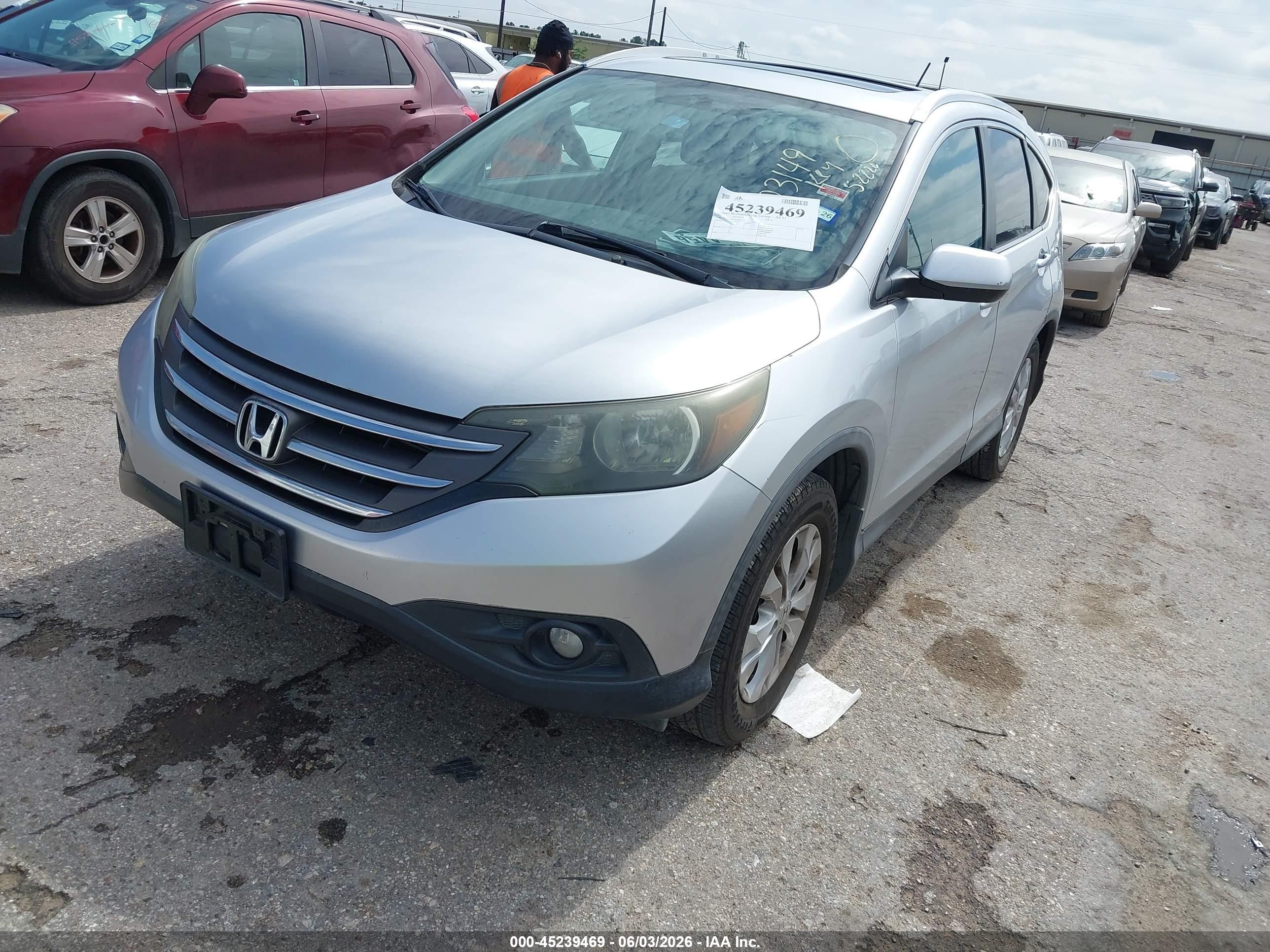 2013 Honda Cr-v Ex-l Silver vin: 2HKRM3H77DH523149