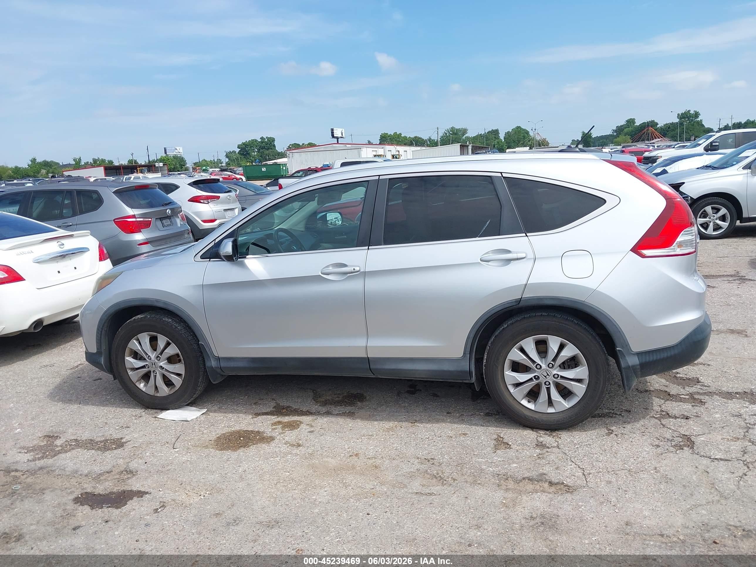 2013 Honda Cr-v Ex-l Silver vin: 2HKRM3H77DH523149