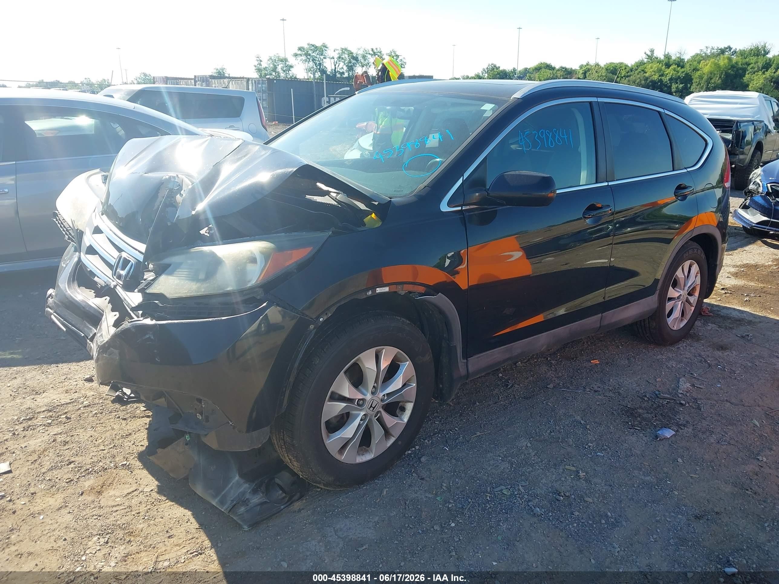 2014 Honda Cr-v Ex-l Черный vin: 2HKRM3H77EH524836