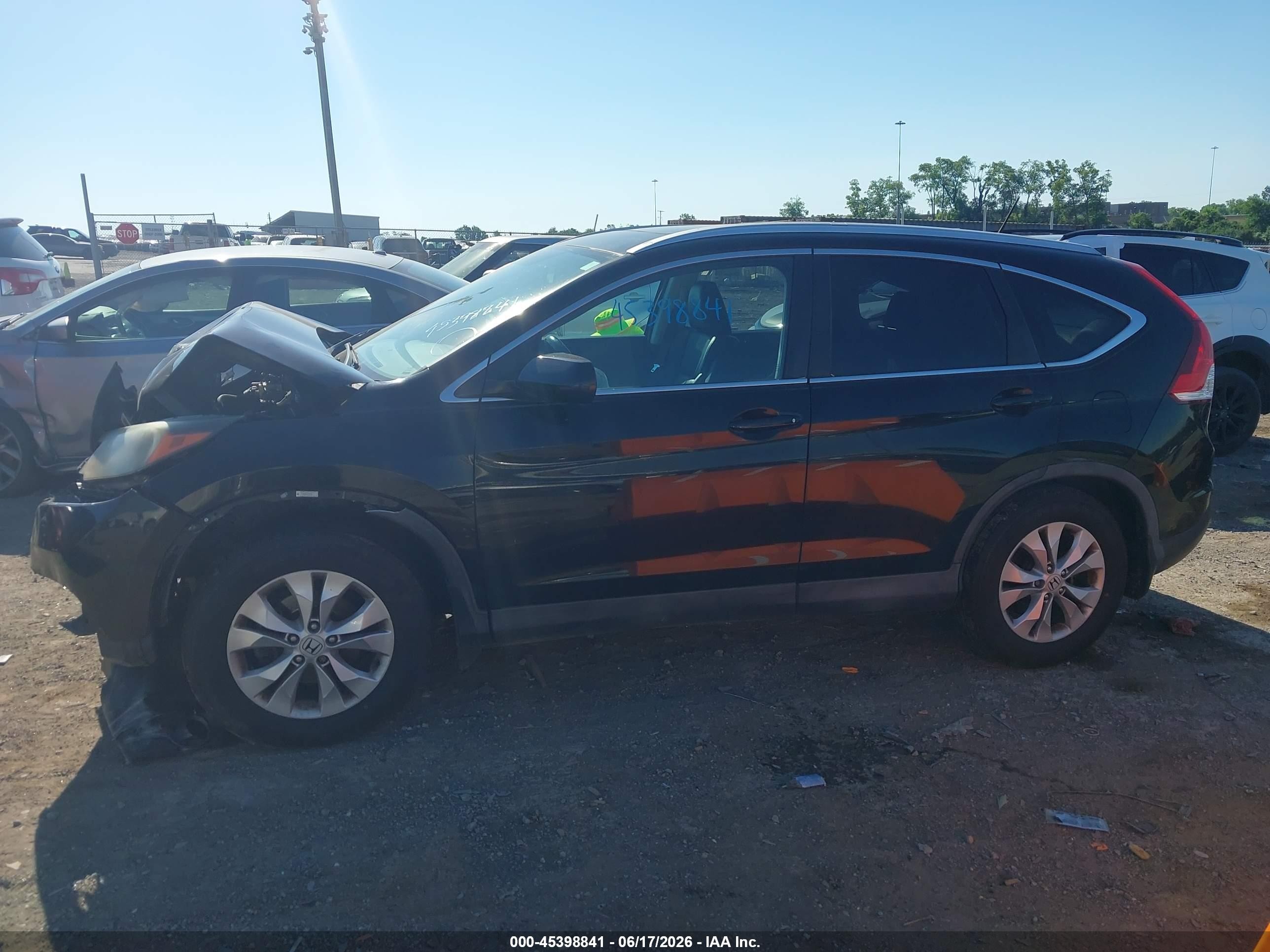 2014 Honda Cr-v Ex-l Черный vin: 2HKRM3H77EH524836