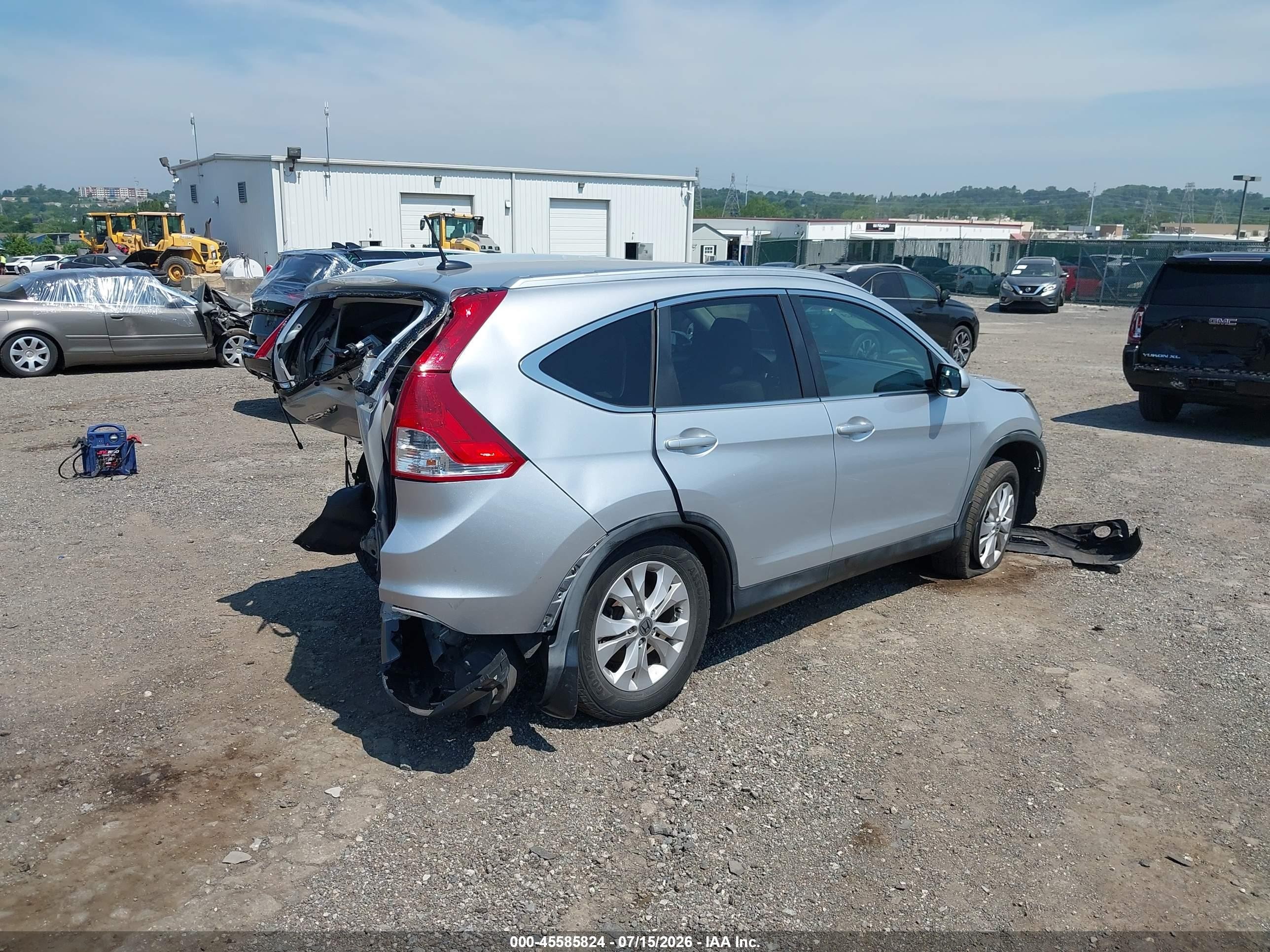 2014 Honda Cr-v Ex-l Silver vin: 2HKRM3H77EH532239