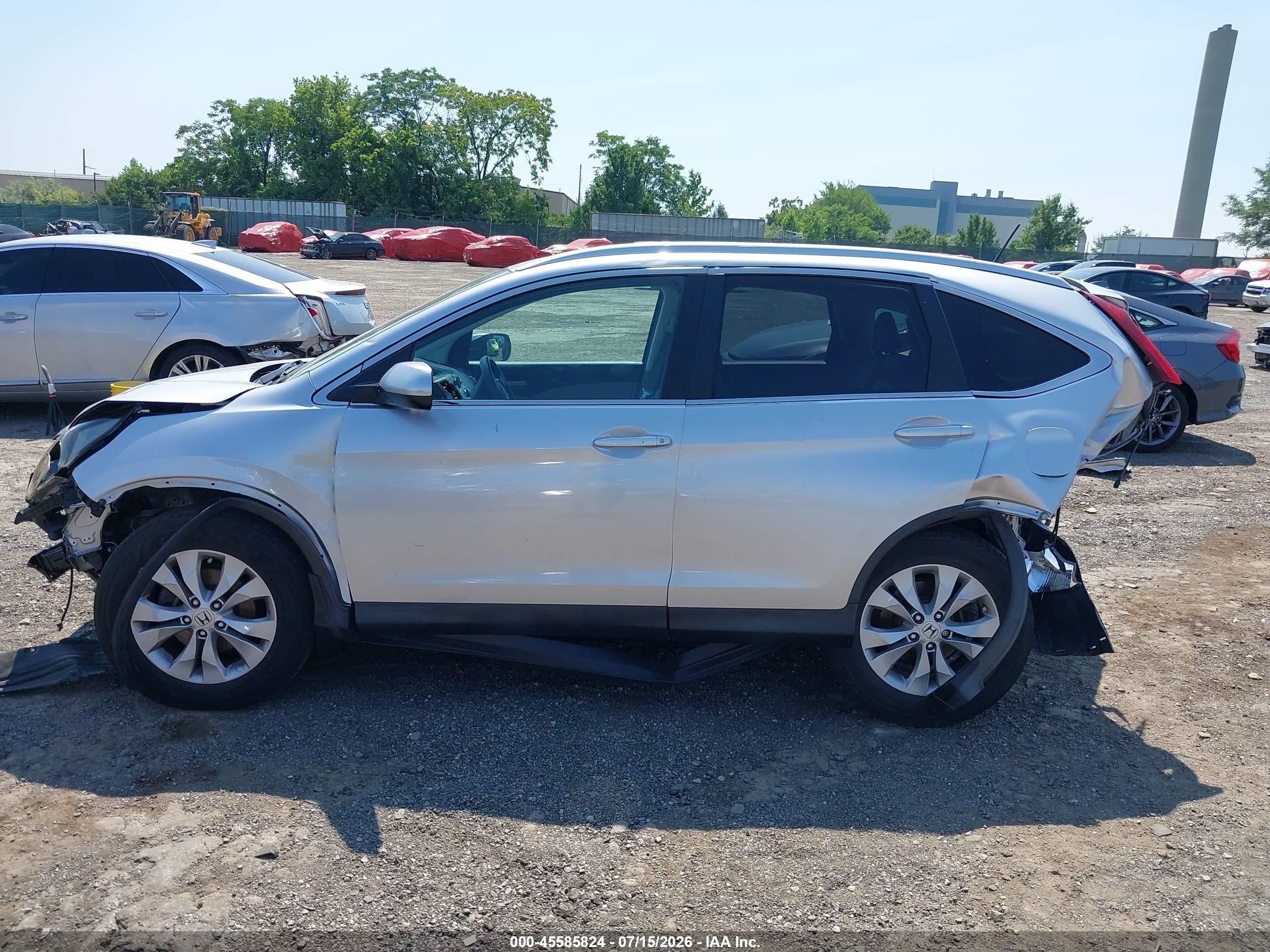 2014 Honda Cr-v Ex-l Silver vin: 2HKRM3H77EH532239