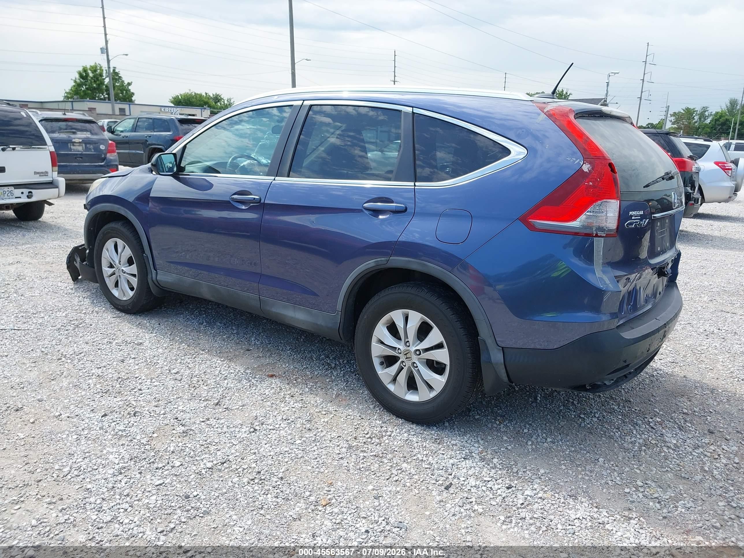 2014 Honda Cr-v Ex-l Blue vin: 2HKRM3H77EH558355