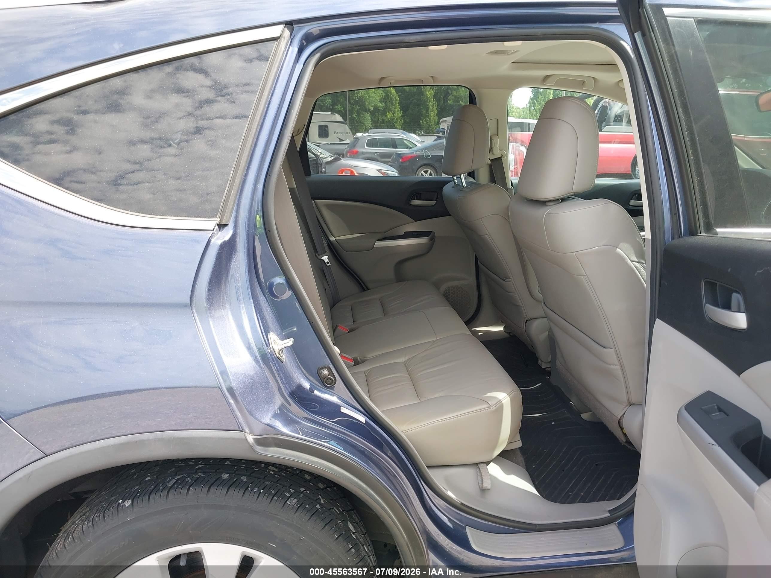 2014 Honda Cr-v Ex-l Blue vin: 2HKRM3H77EH558355