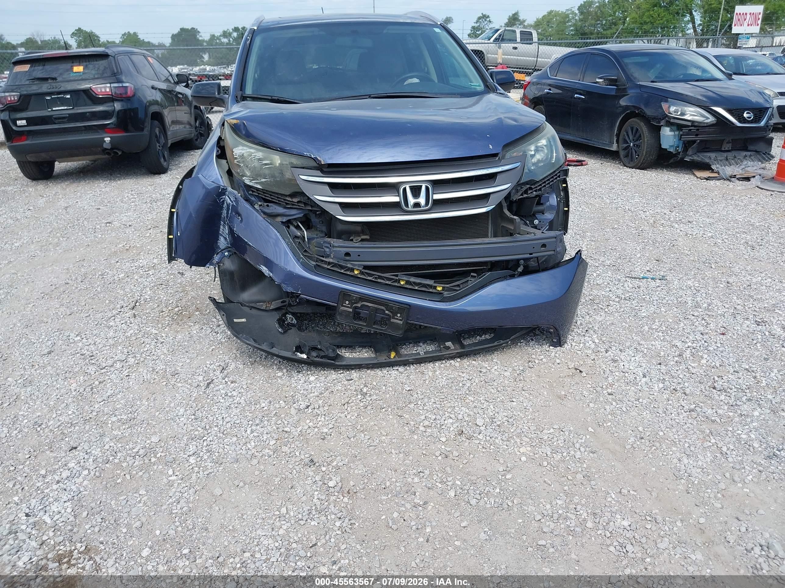 2014 Honda Cr-v Ex-l Blue vin: 2HKRM3H77EH558355