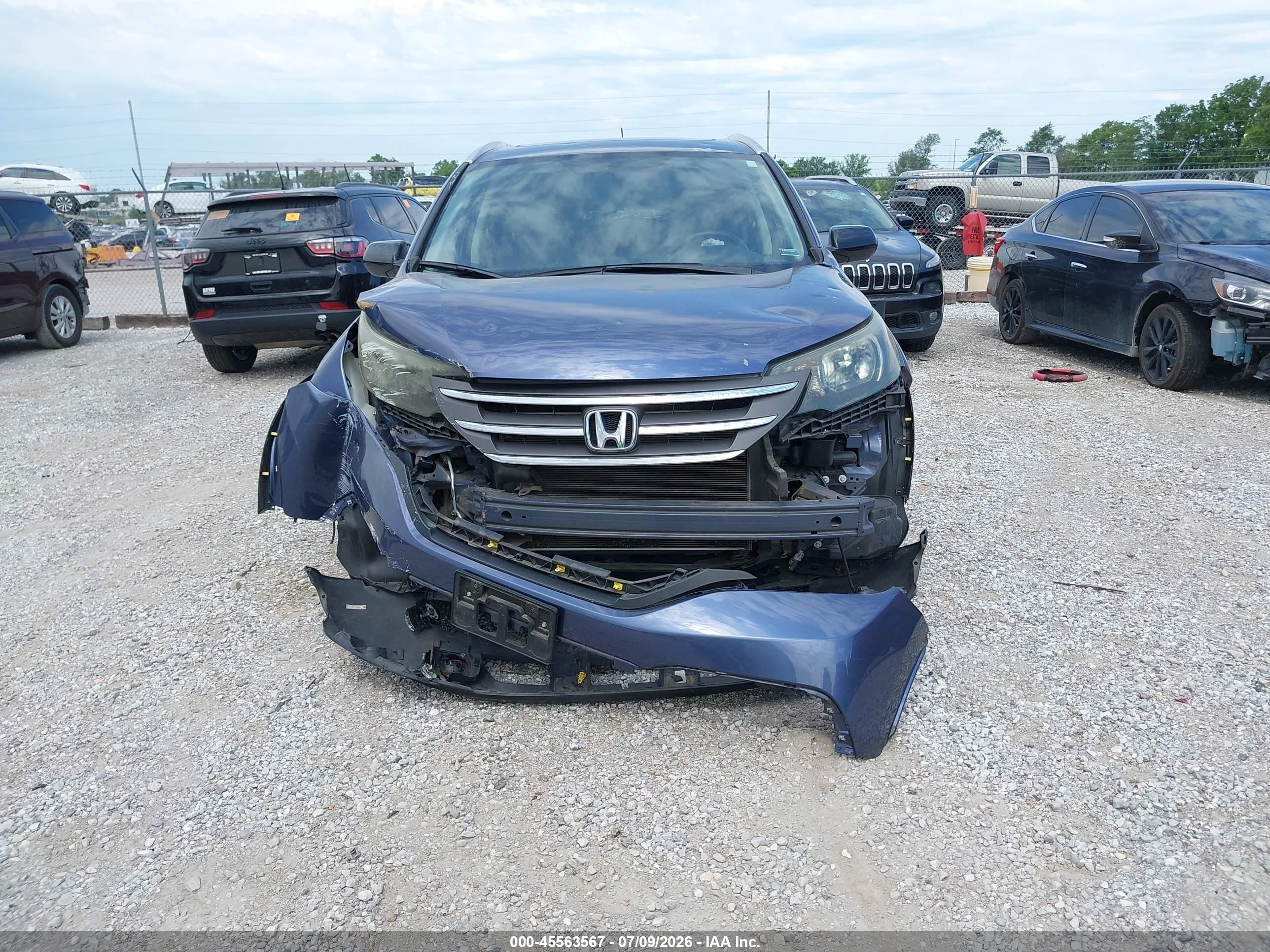 2014 Honda Cr-v Ex-l Blue vin: 2HKRM3H77EH558355