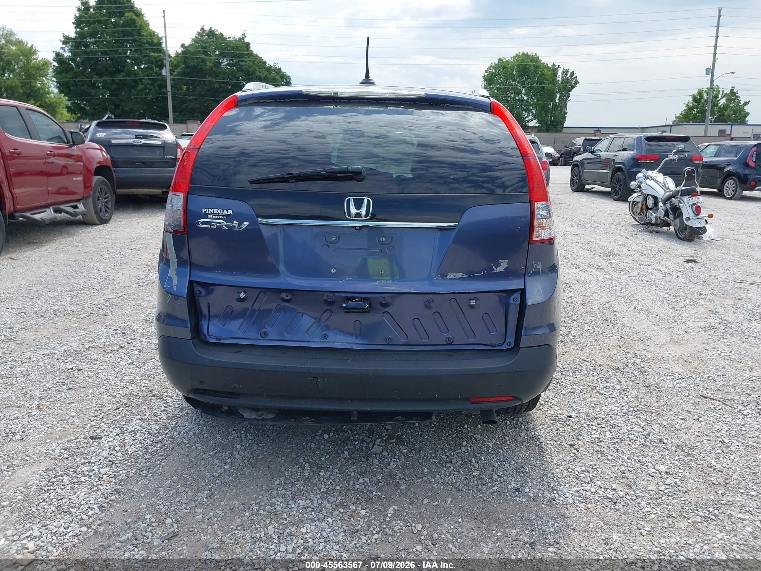 2014 Honda Cr-v Ex-l Blue vin: 2HKRM3H77EH558355