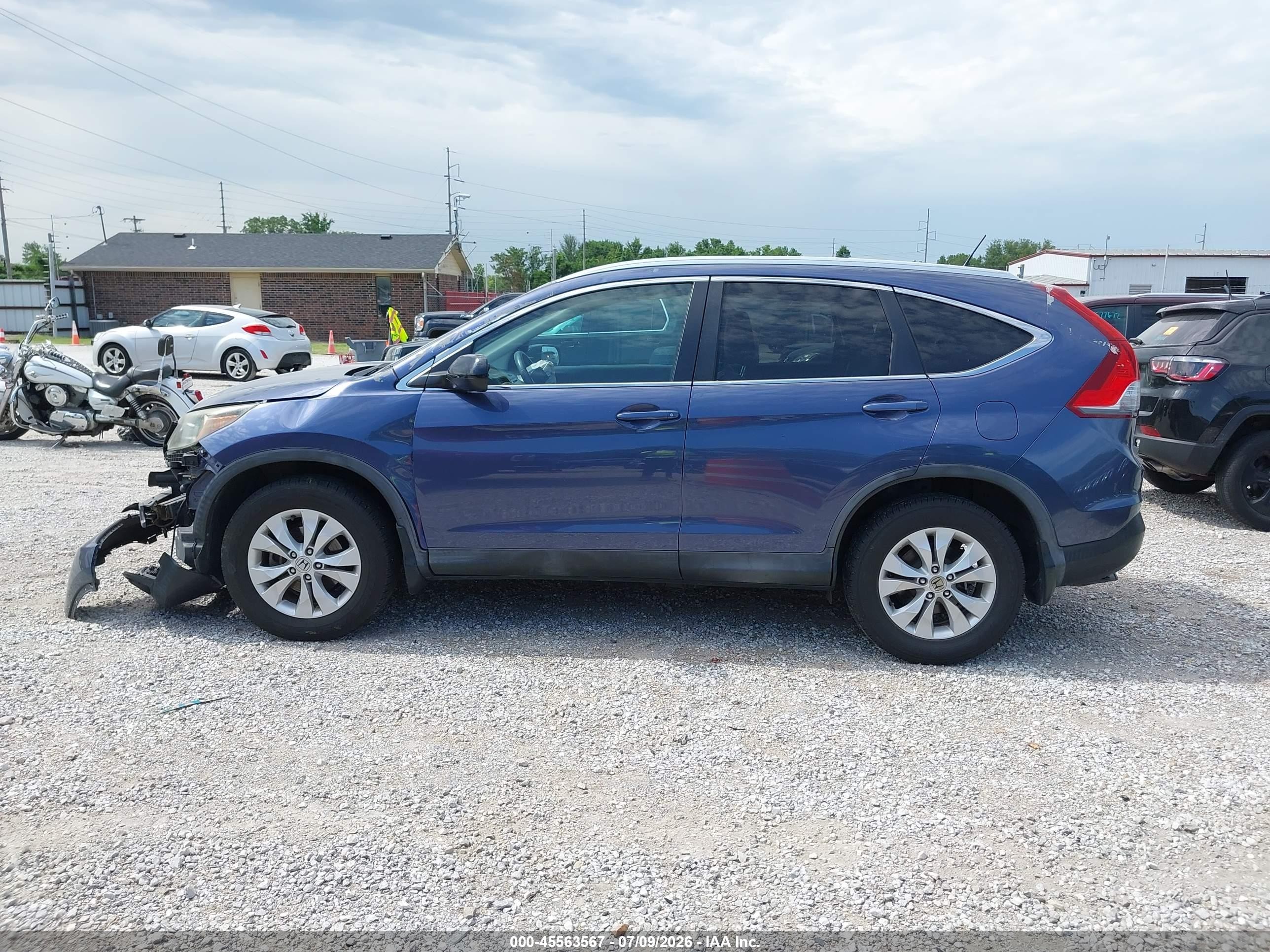 2014 Honda Cr-v Ex-l Blue vin: 2HKRM3H77EH558355