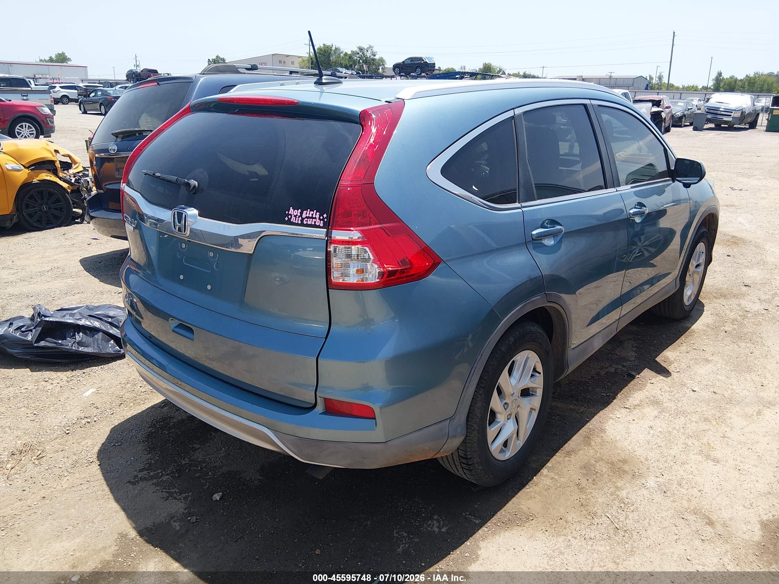 2015 Honda Cr-v Ex-l Blue vin: 2HKRM3H77FH516415