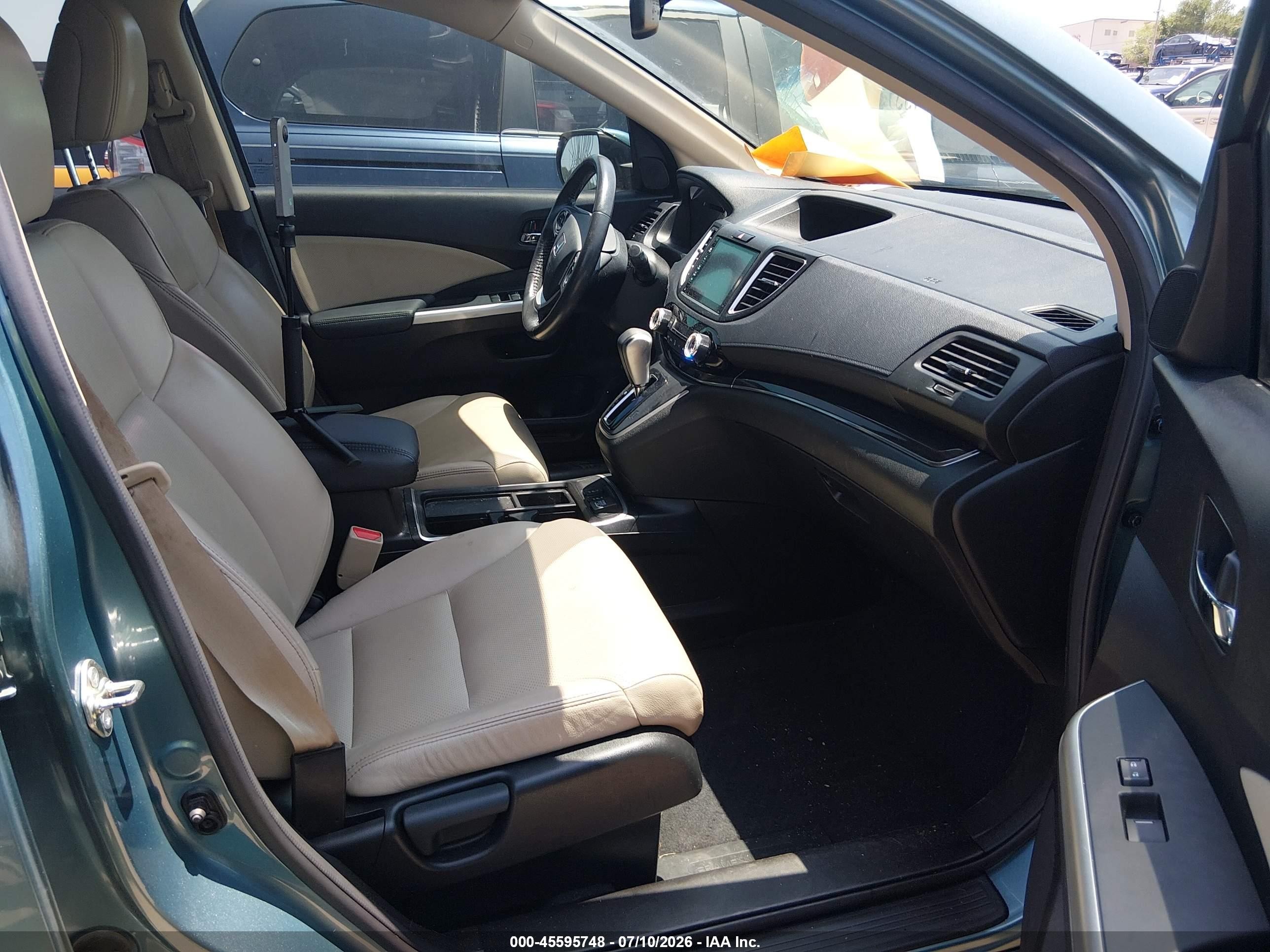 2015 Honda Cr-v Ex-l Blue vin: 2HKRM3H77FH516415