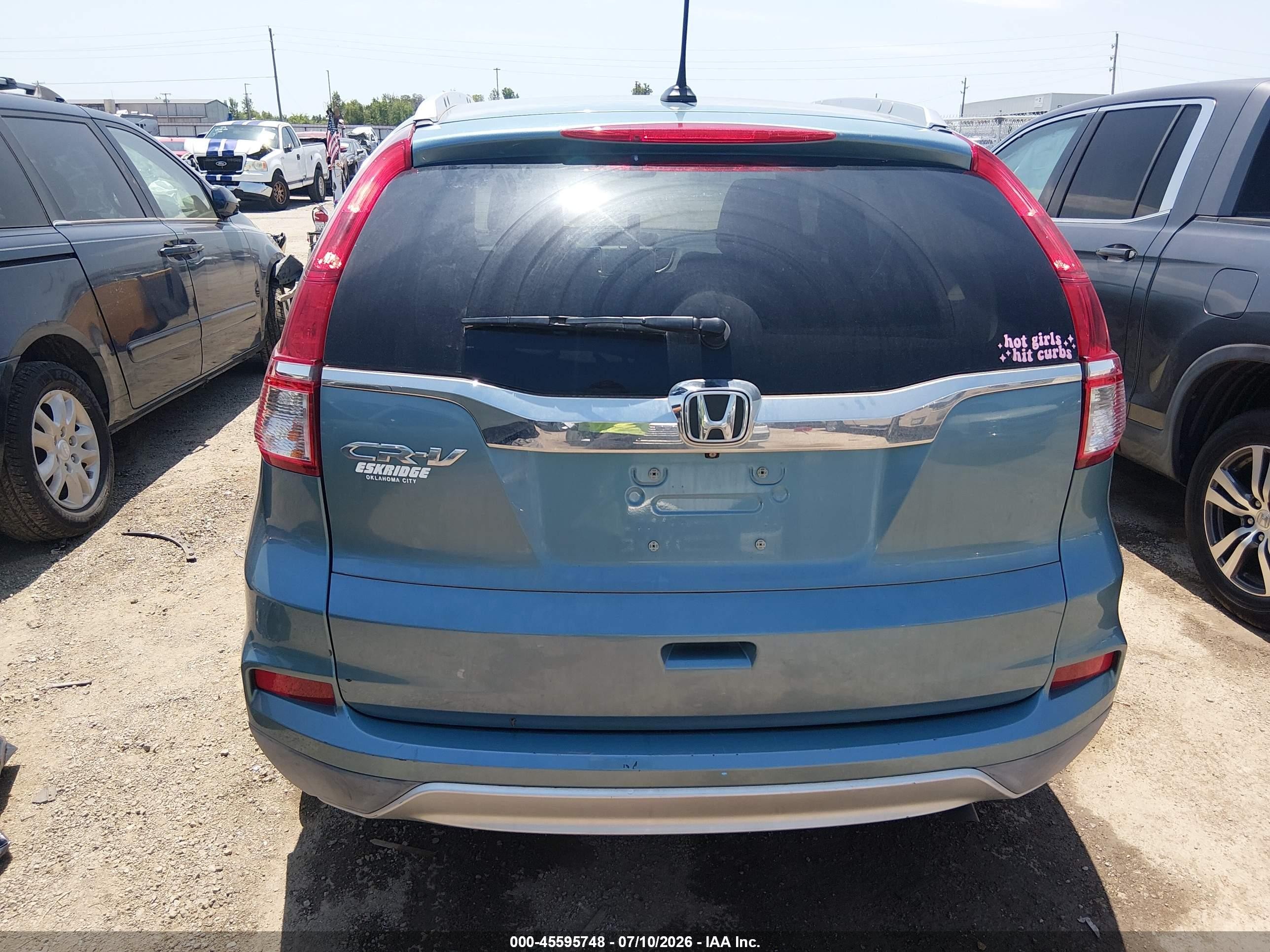 2015 Honda Cr-v Ex-l Blue vin: 2HKRM3H77FH516415