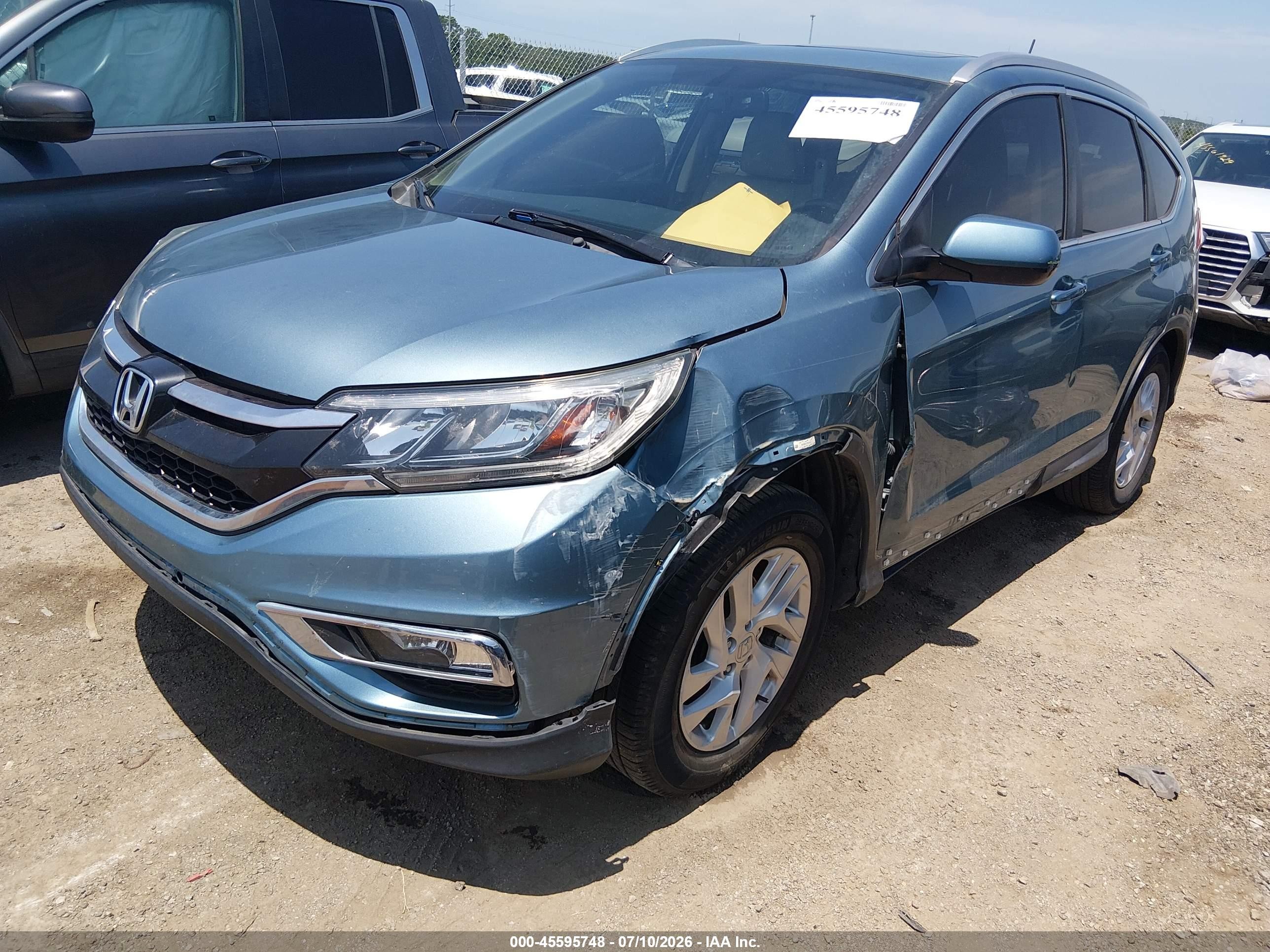 2015 Honda Cr-v Ex-l Blue vin: 2HKRM3H77FH516415