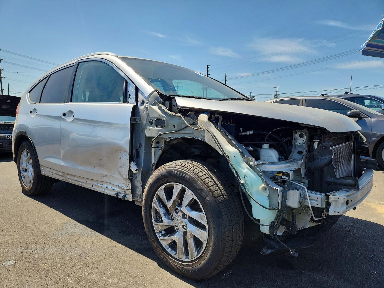 2015 Honda Cr-v Exl Silver vin: 2HKRM3H77FH518987