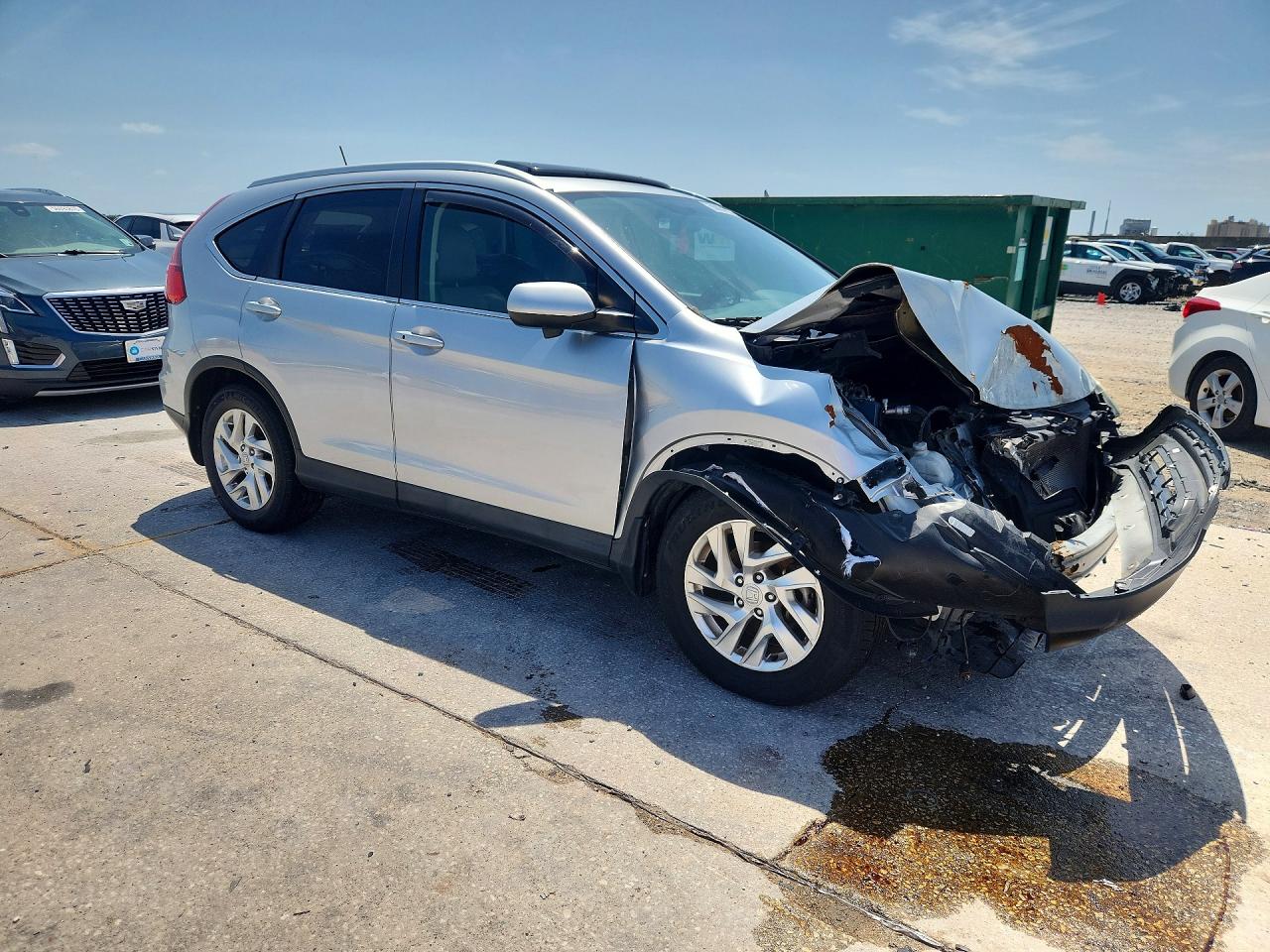 2015 Honda Cr-v Exl Silver vin: 2HKRM3H77FH521596