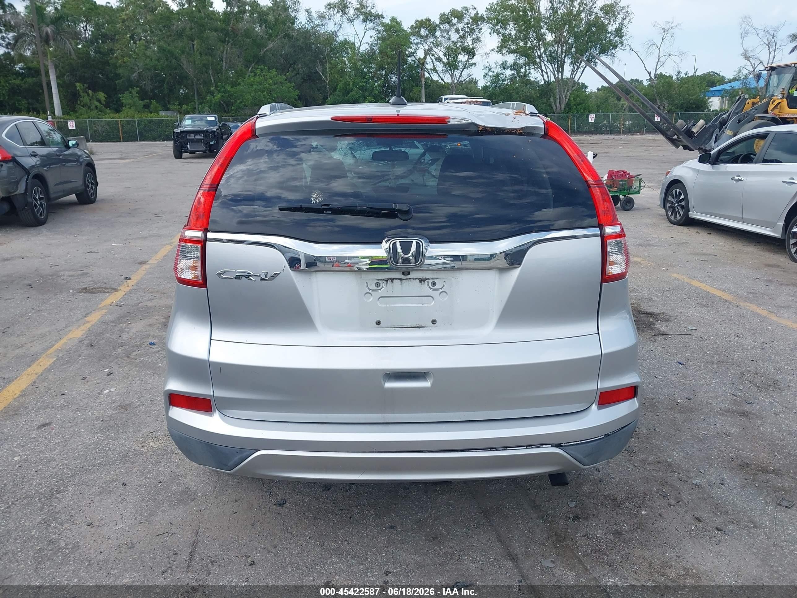 2015 Honda Cr-v Ex-l Silver vin: 2HKRM3H77FH524045
