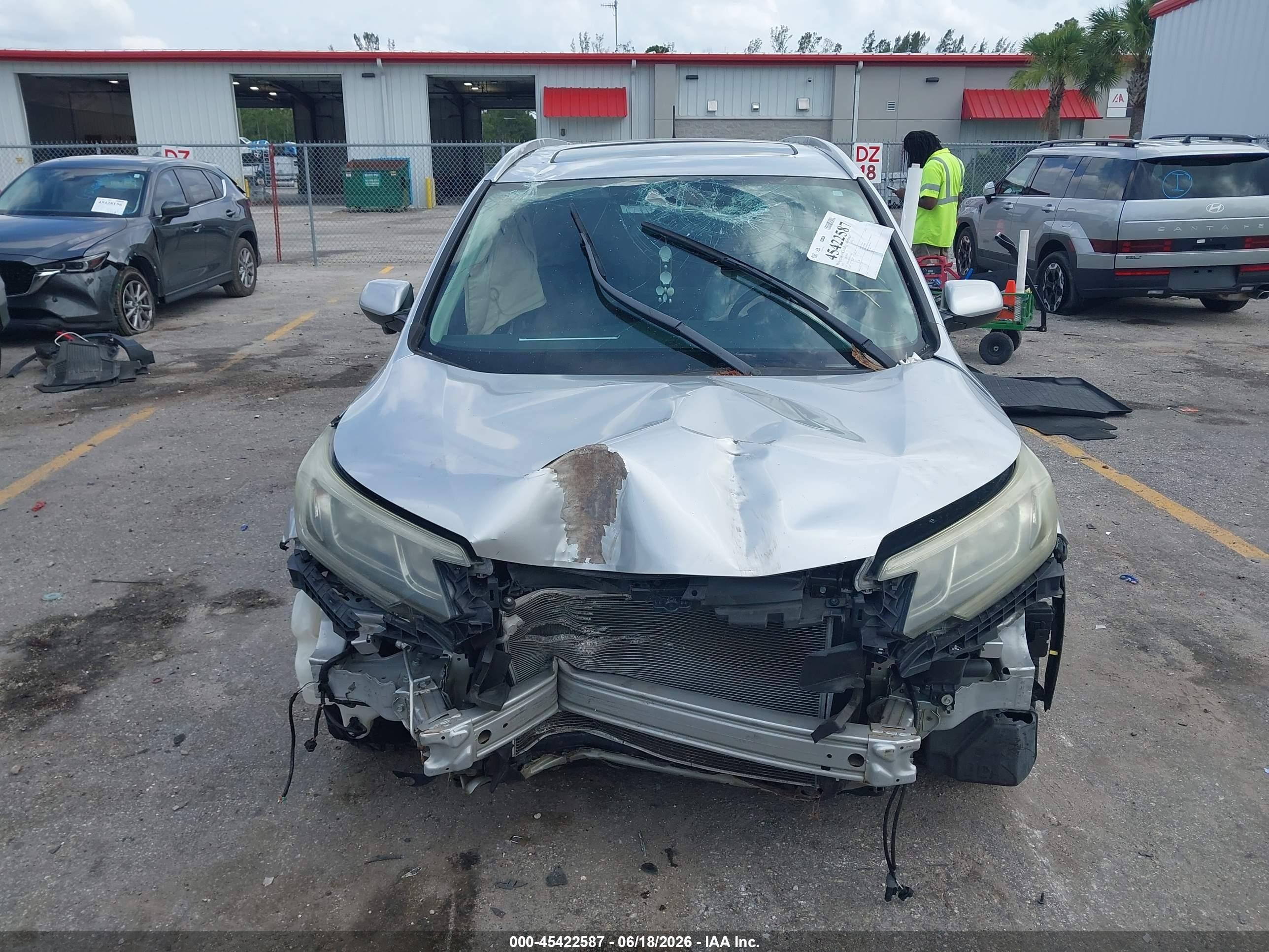 2015 Honda Cr-v Ex-l Silver vin: 2HKRM3H77FH524045