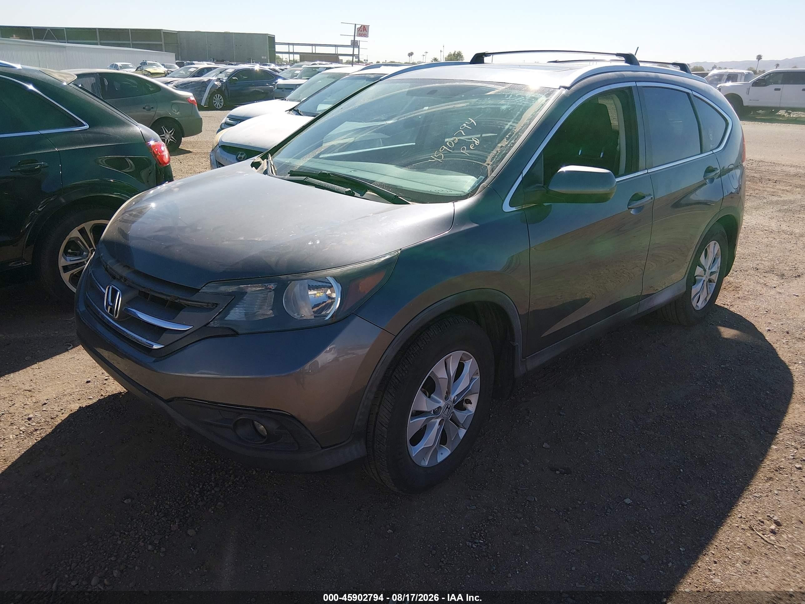 2012 Honda Cr-v Ex-l Серый vin: 2HKRM3H78CH509954