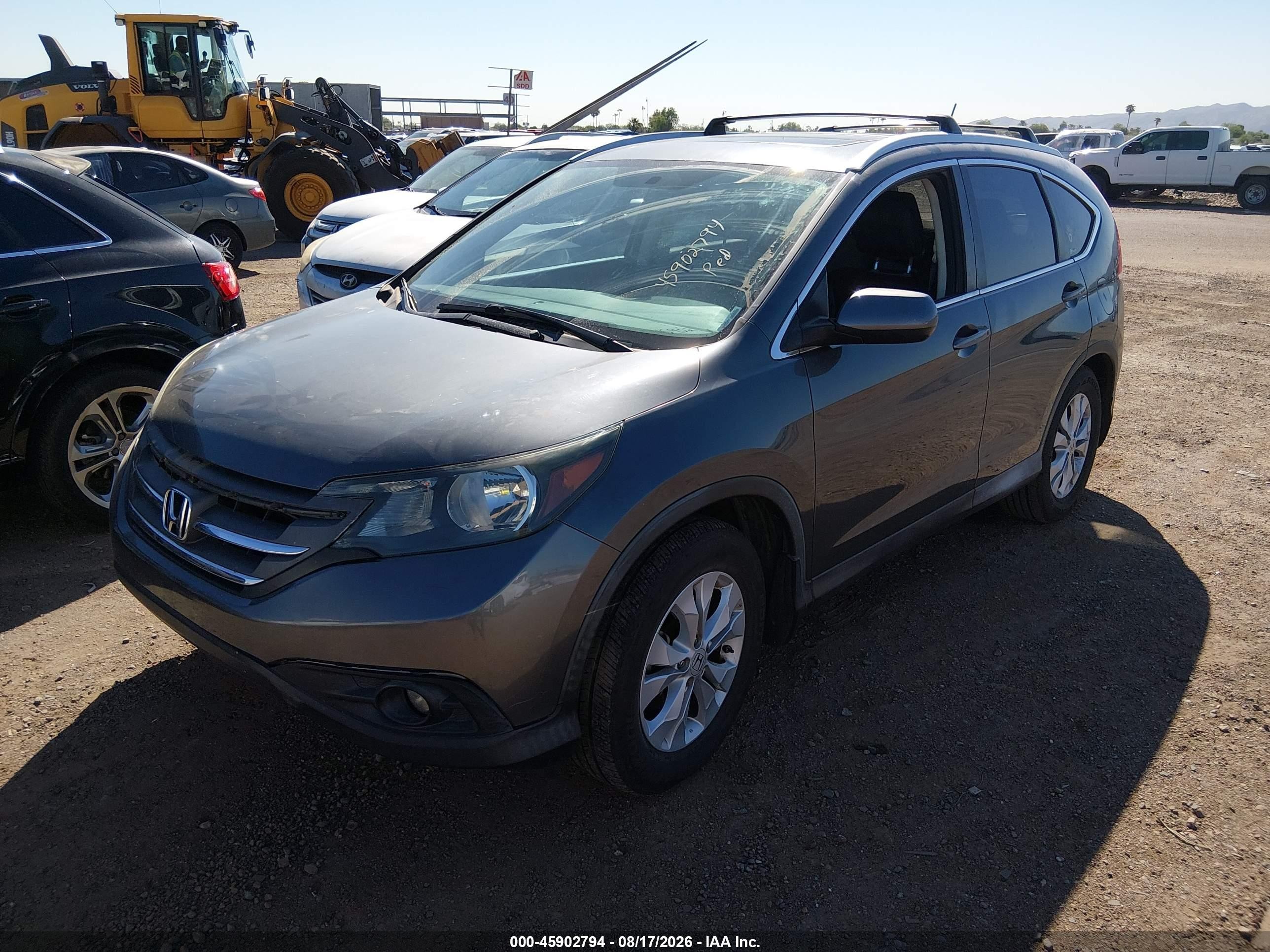 2012 Honda Cr-v Ex-l Серый vin: 2HKRM3H78CH509954