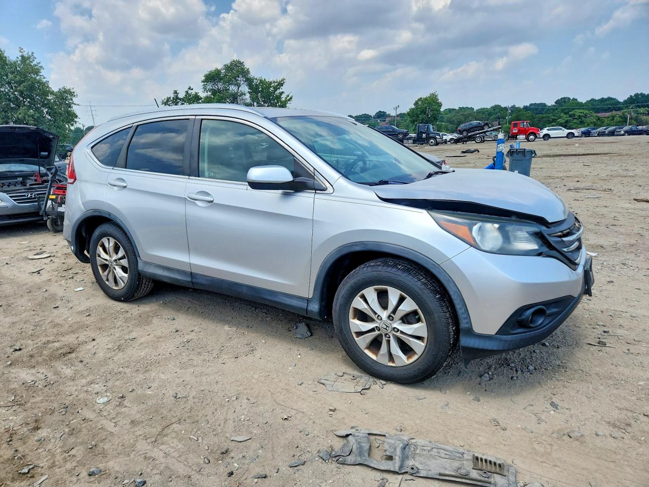 2012 Honda Cr-v Exl Silver vin: 2HKRM3H78CH514006
