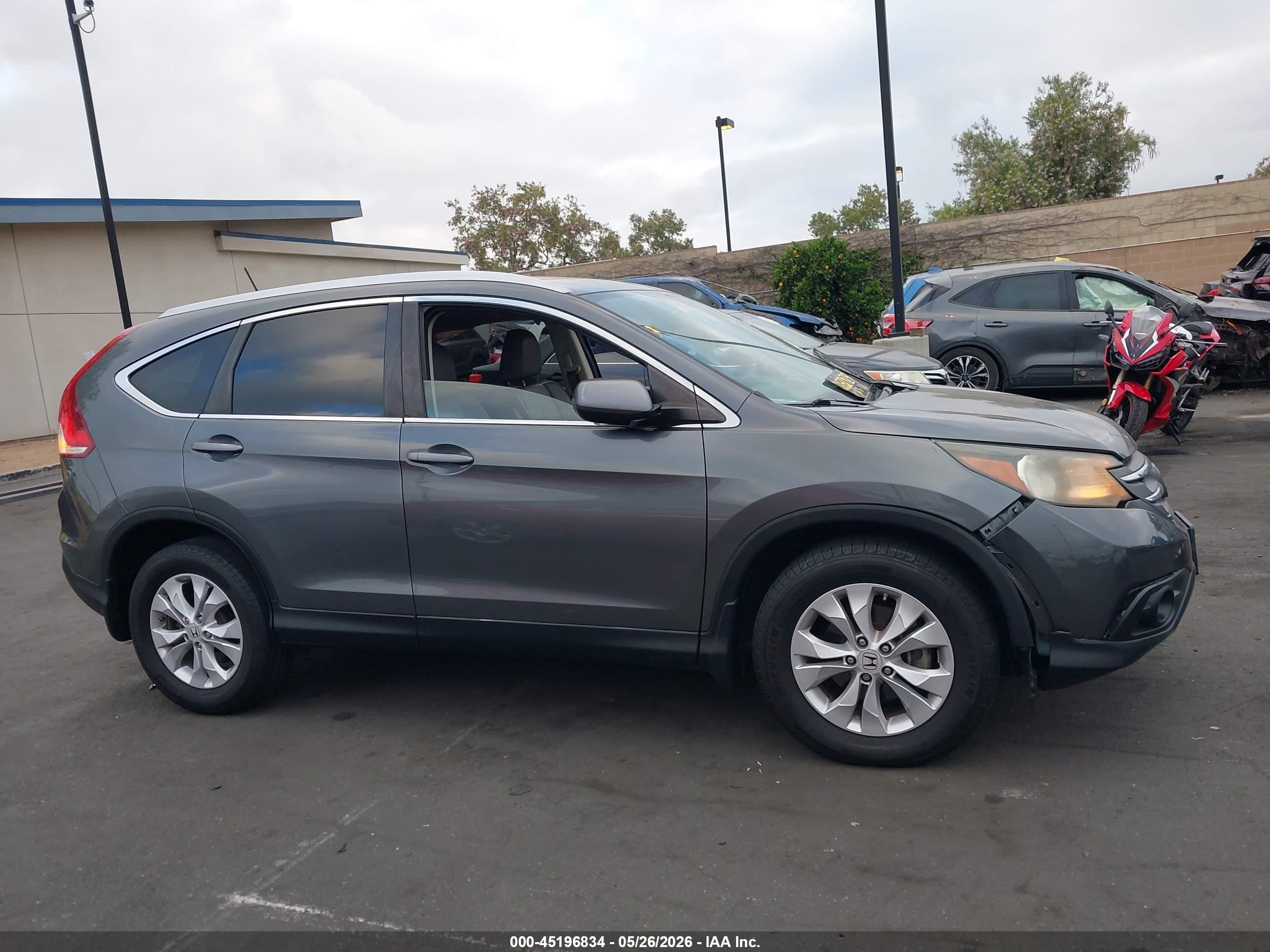 2013 Honda Cr-v Ex-l Gray vin: 2HKRM3H78DH502214
