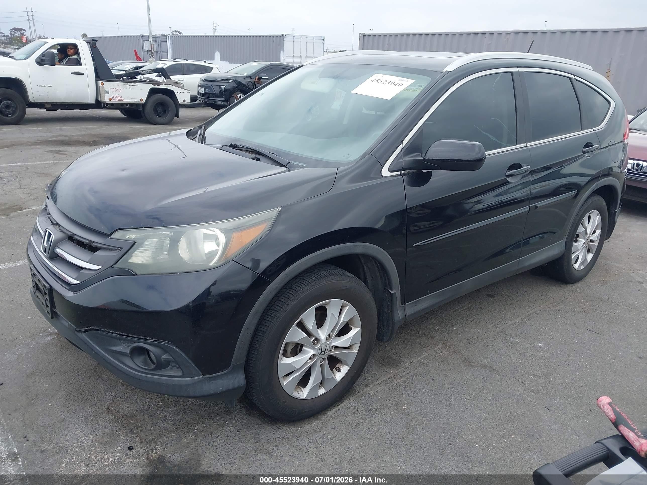 2013 Honda Cr-v Ex-l Черный vin: 2HKRM3H78DH507154