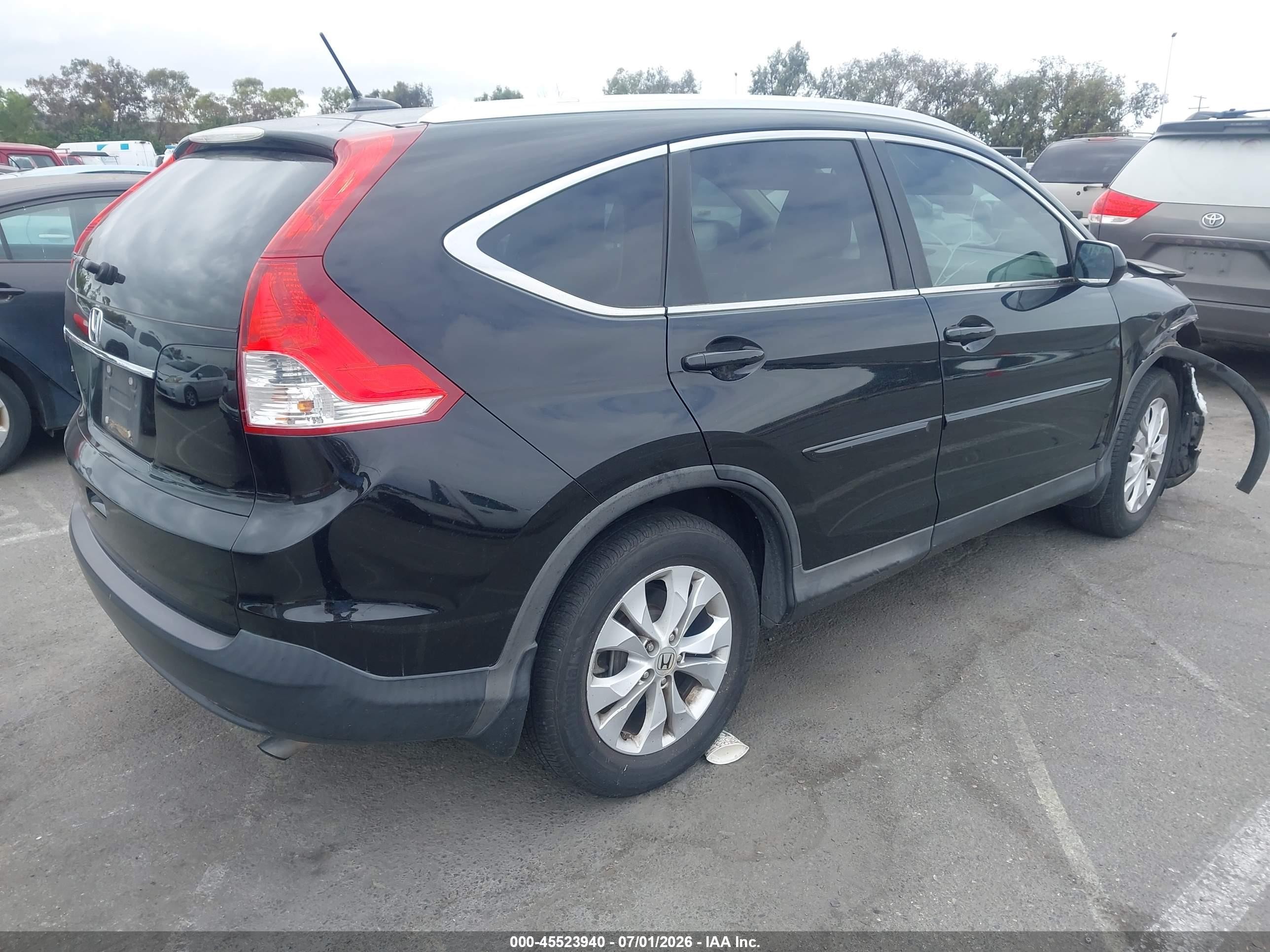 2013 Honda Cr-v Ex-l Черный vin: 2HKRM3H78DH507154