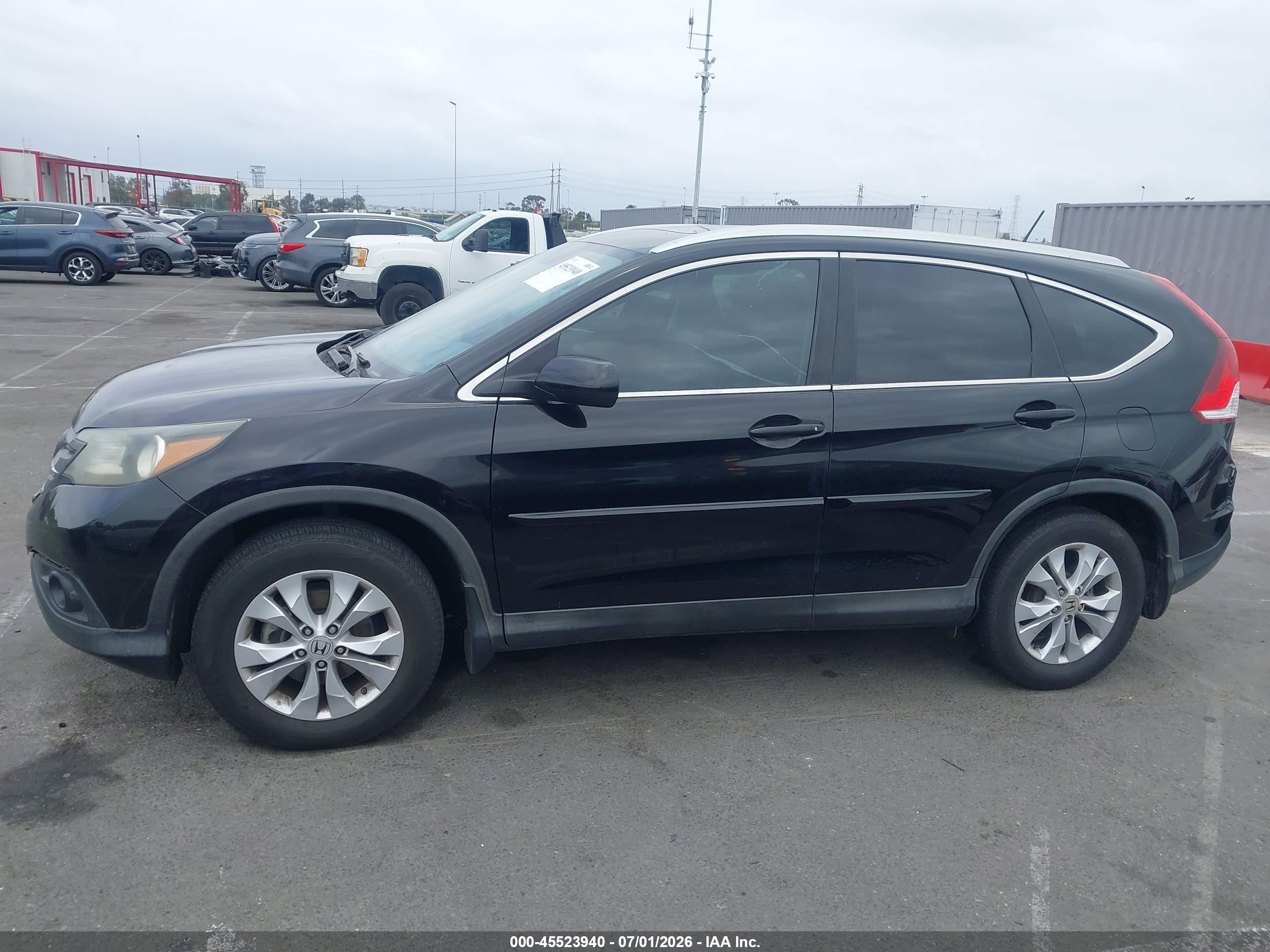 2013 Honda Cr-v Ex-l Черный vin: 2HKRM3H78DH507154