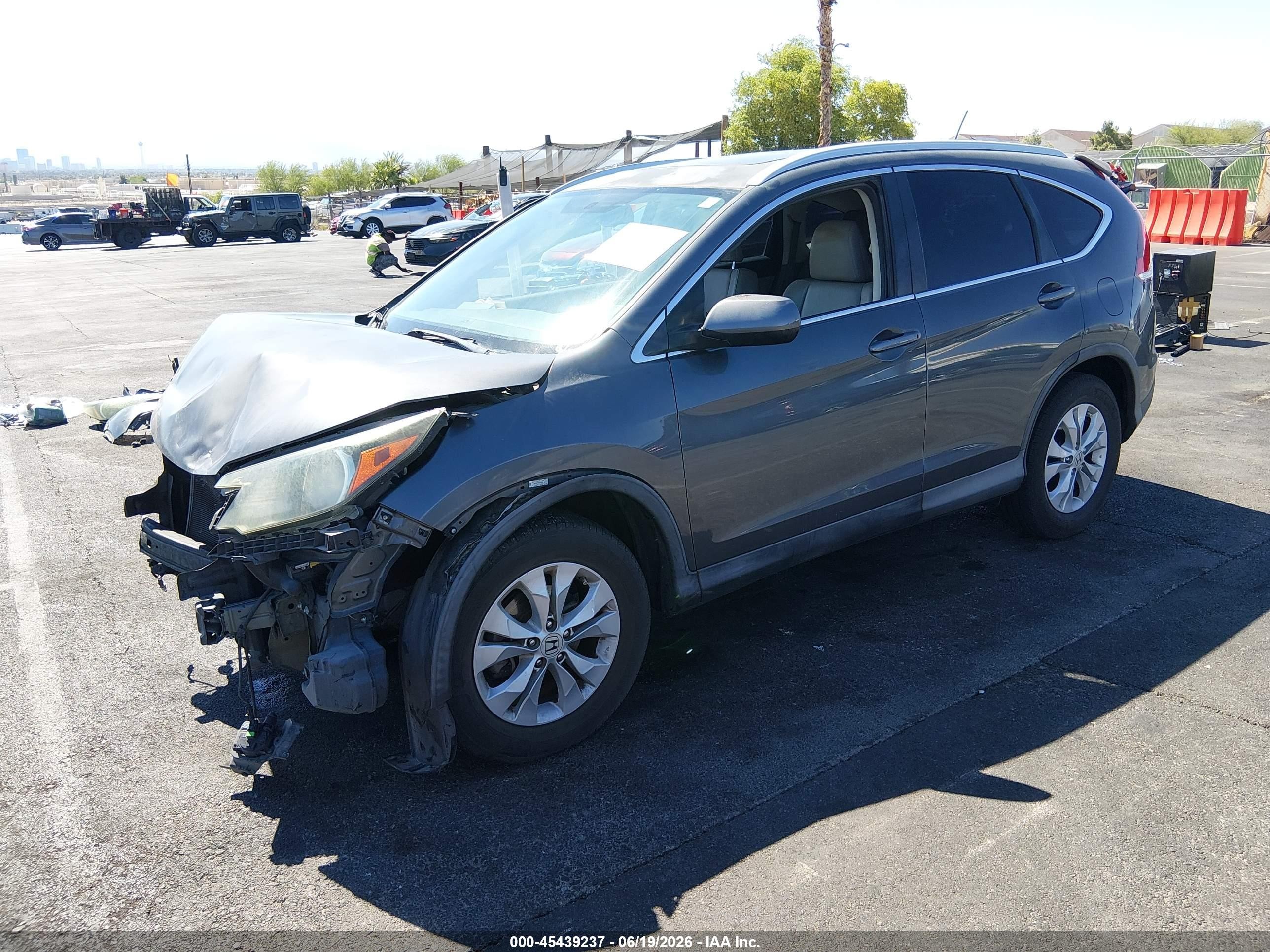 2013 Honda Cr-v Ex-l Gray vin: 2HKRM3H78DH509390