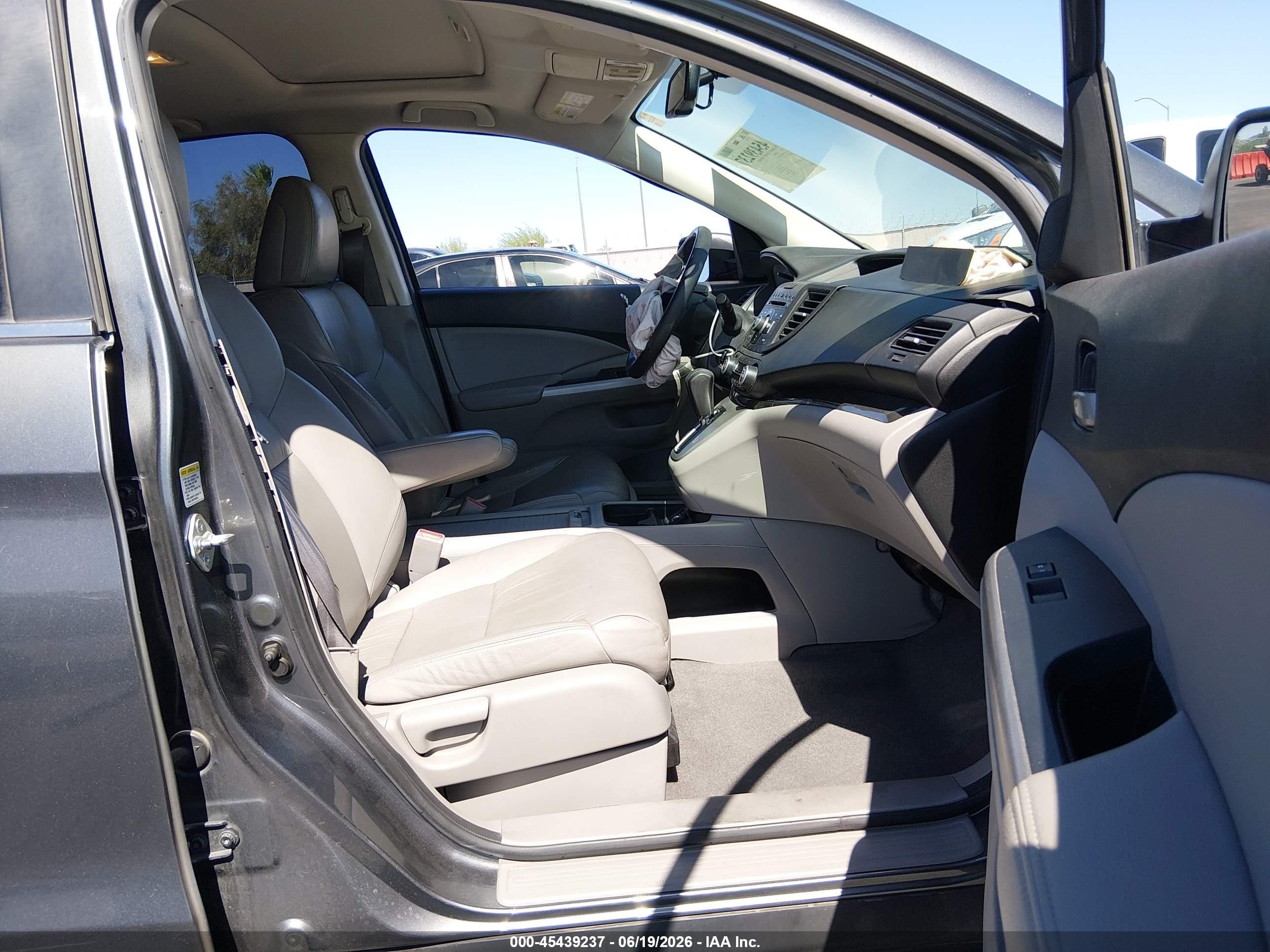 2013 Honda Cr-v Ex-l Gray vin: 2HKRM3H78DH509390