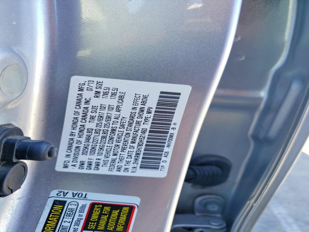 2013 Honda Cr-v Exl Silver vin: 2HKRM3H78DH521460