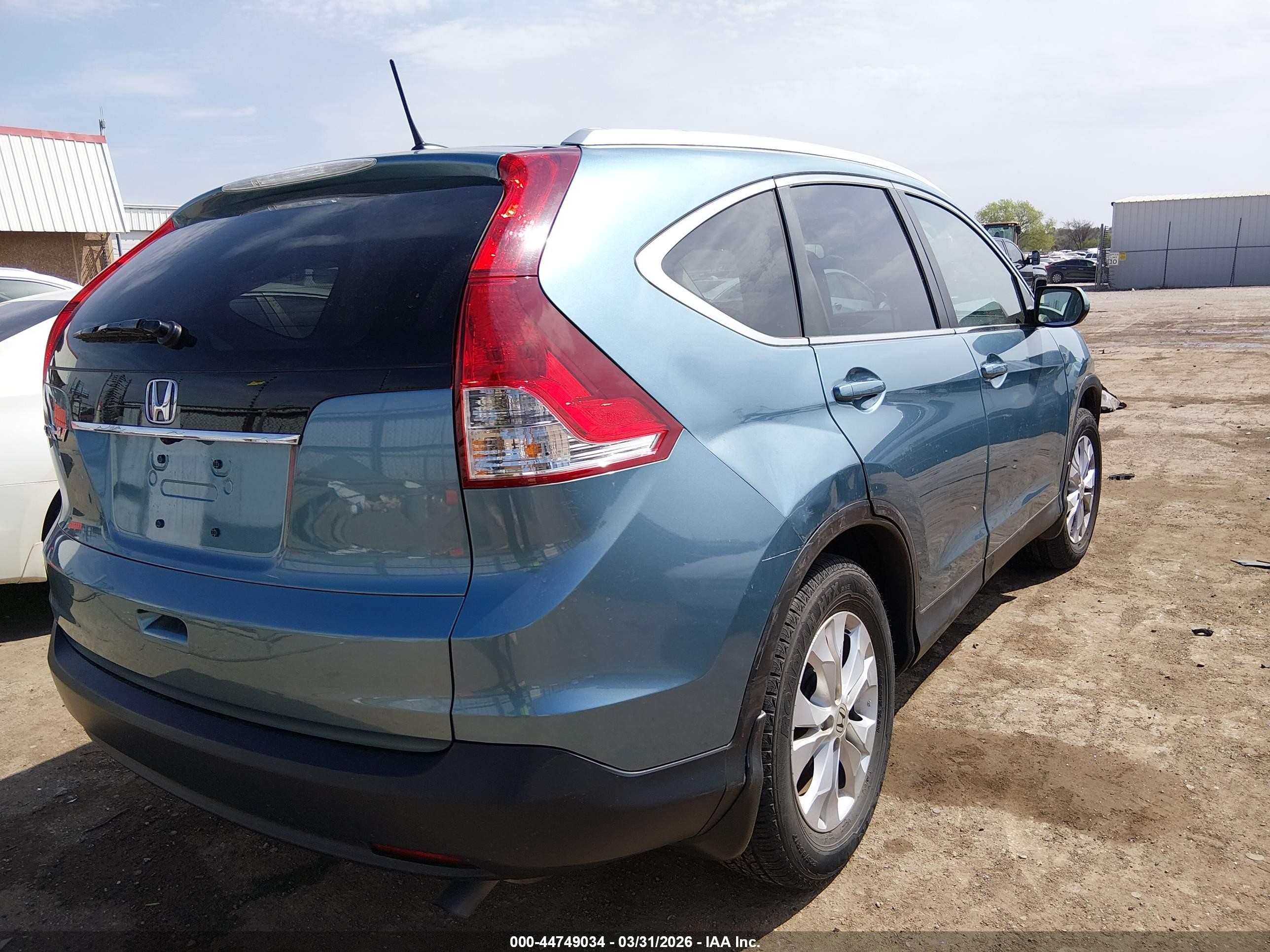 2013 Honda Cr-v Ex-l Light Blue vin: 2HKRM3H78DH522382