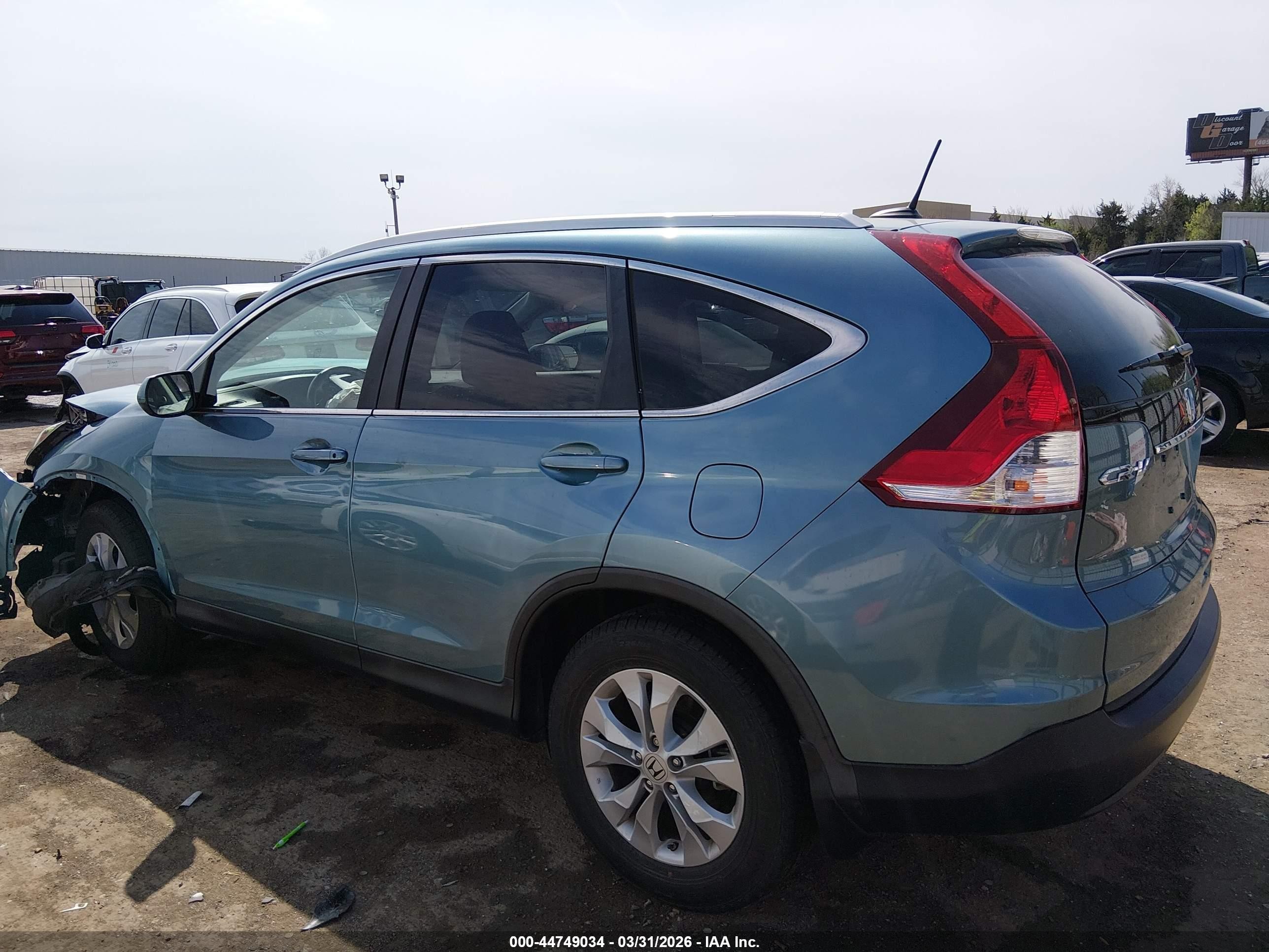 2013 Honda Cr-v Ex-l Light Blue vin: 2HKRM3H78DH522382